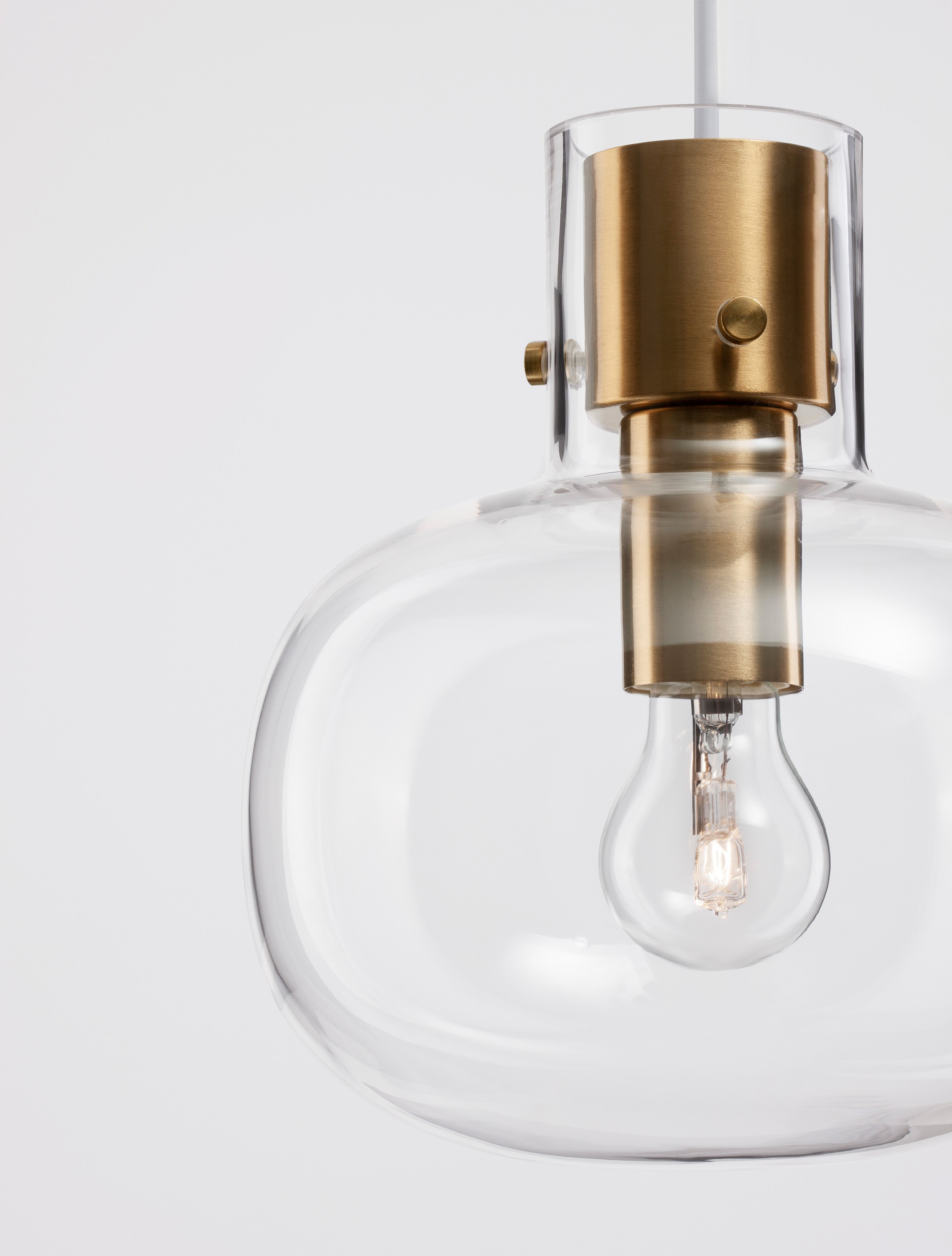 CINZIA | D 22 cm | 12 W | IP20 | Gold/Clear | Glass/Metal