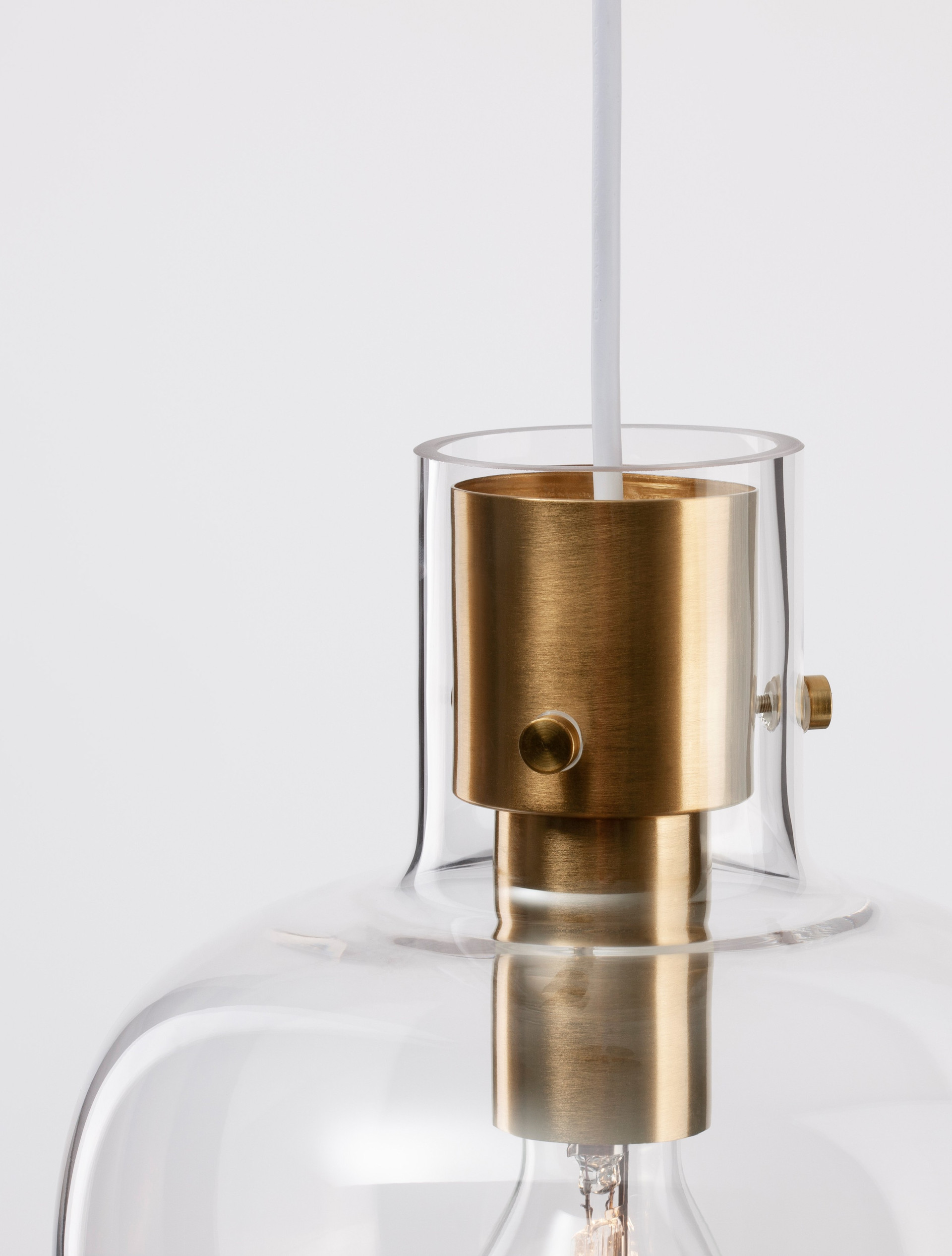 CINZIA | D 22 cm | 12 W | IP20 | Gold/Clear | Glass/Metal