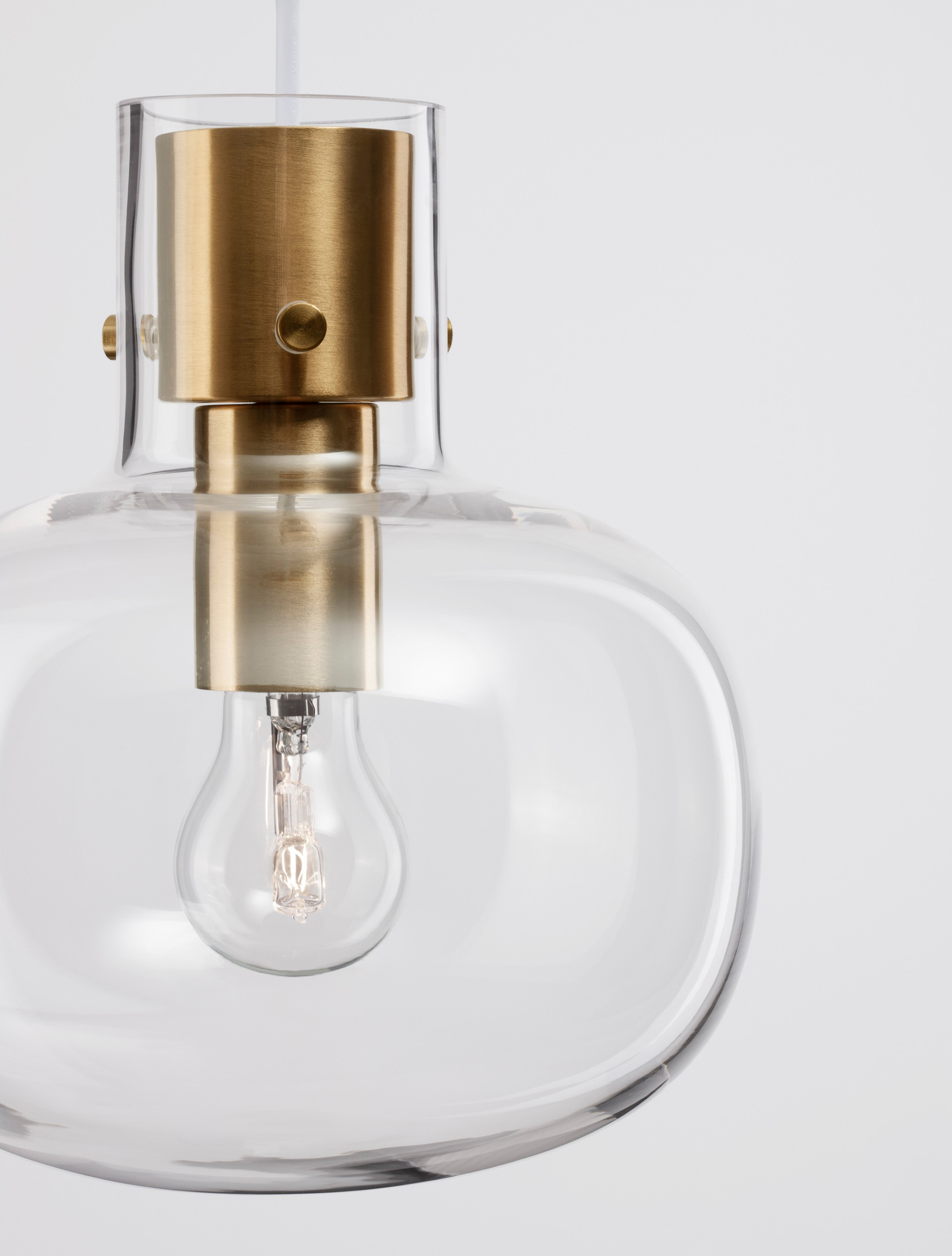 CINZIA | D 22 cm | 12 W | IP20 | Gold/Clear | Glass/Metal