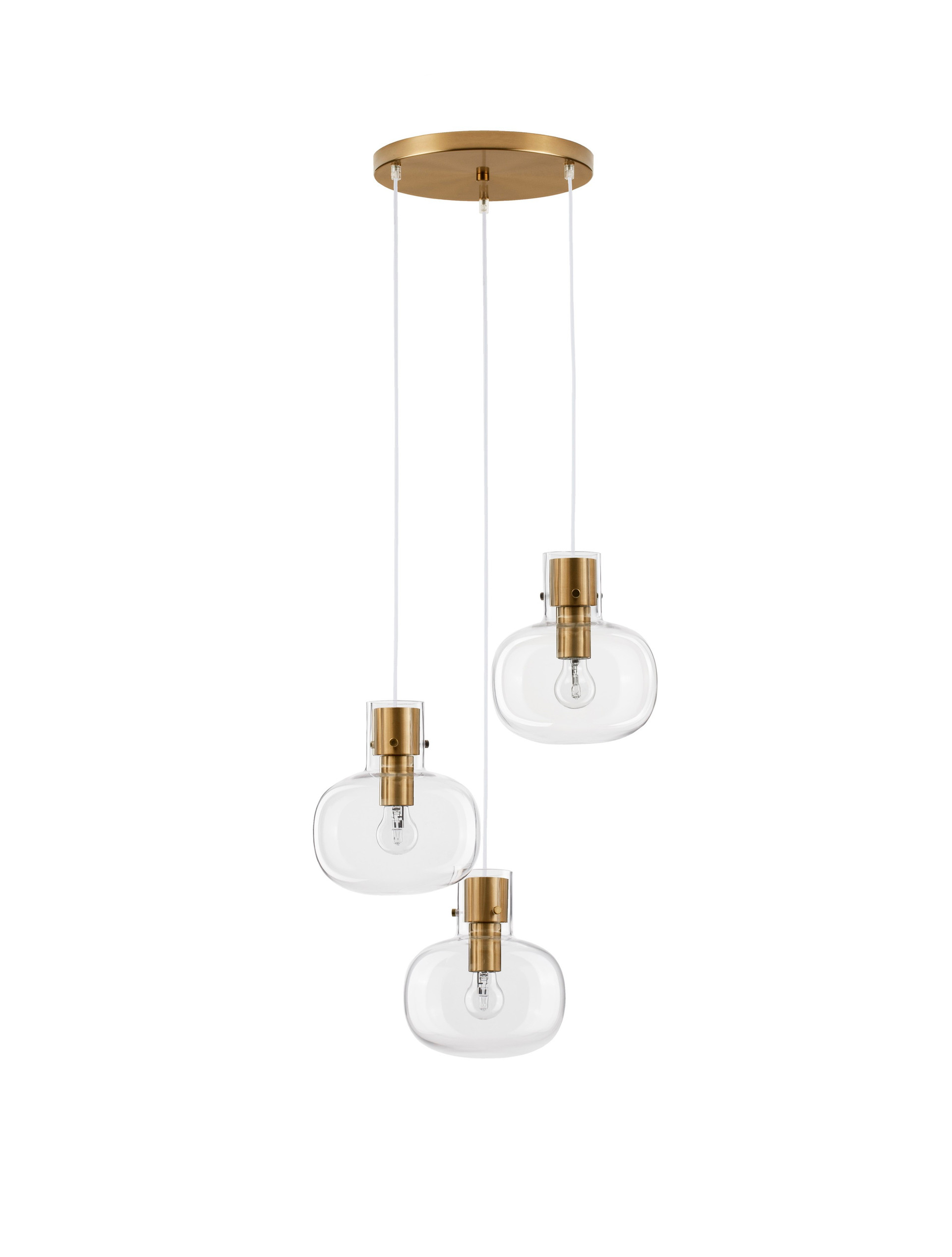 CINZIA | H 178 D 30 cm | 36 W | IP20 | Gold/Clear | Glass/Metal