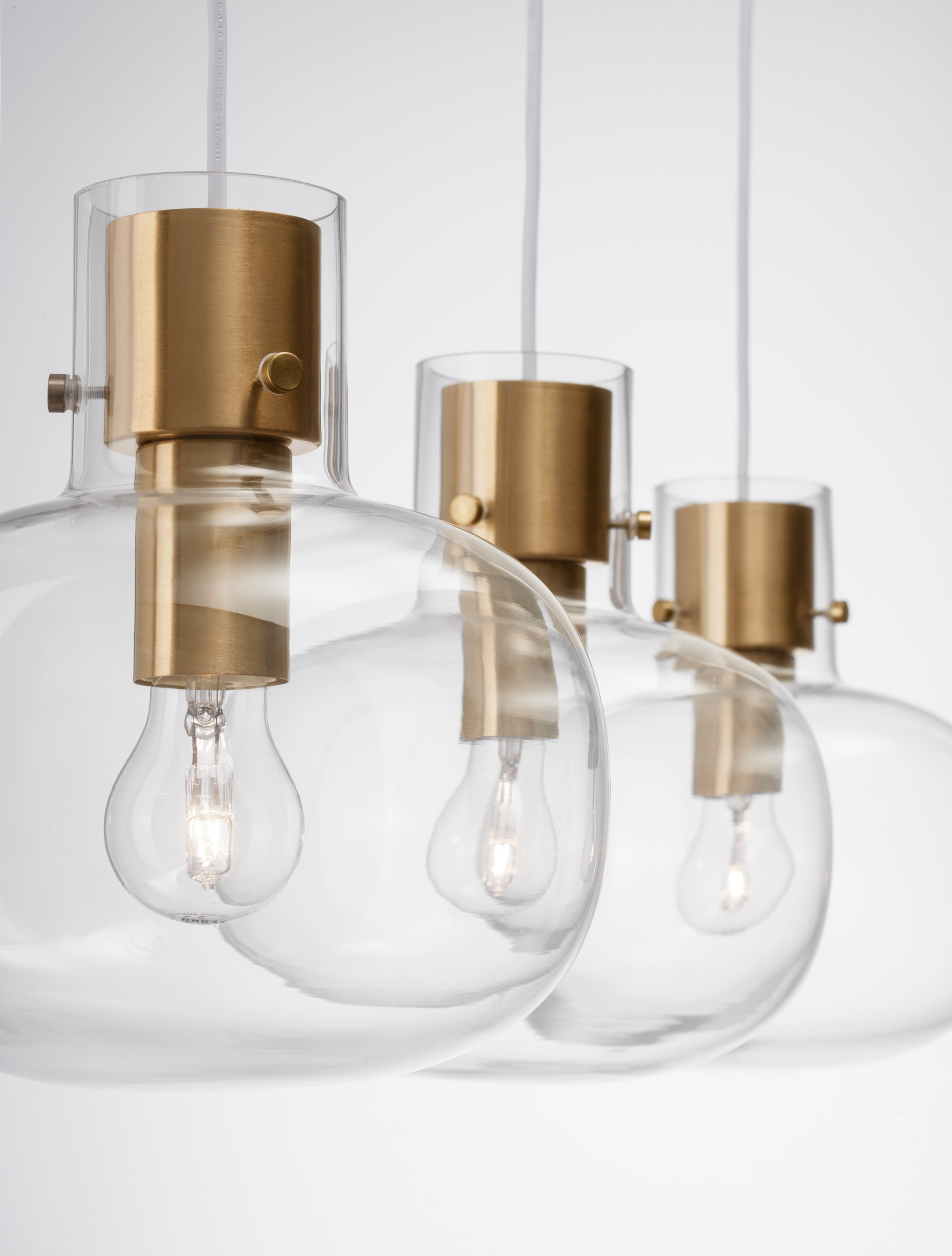 CINZIA | L 86 cm | 26 W | IP20 | Gold/Clear | Glass/Metal