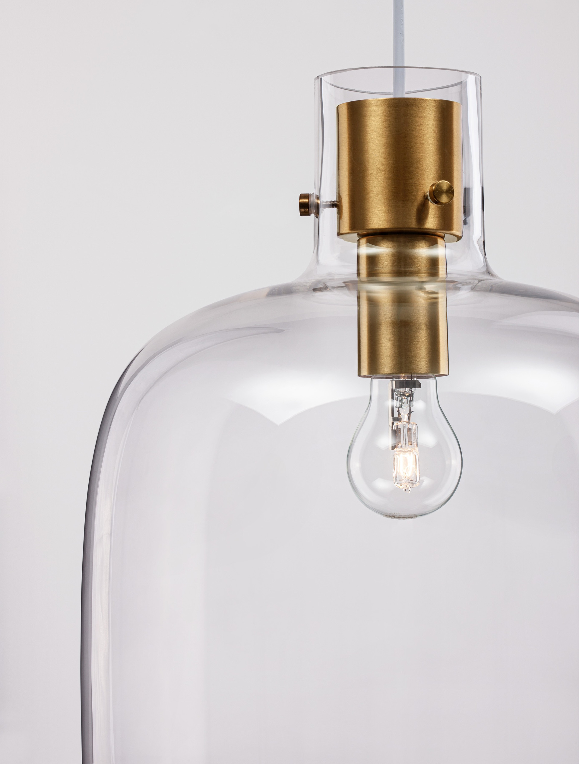 CINZIA | D 30 cm | 12 W | IP20 | Gold/Clear | Glass/Metal