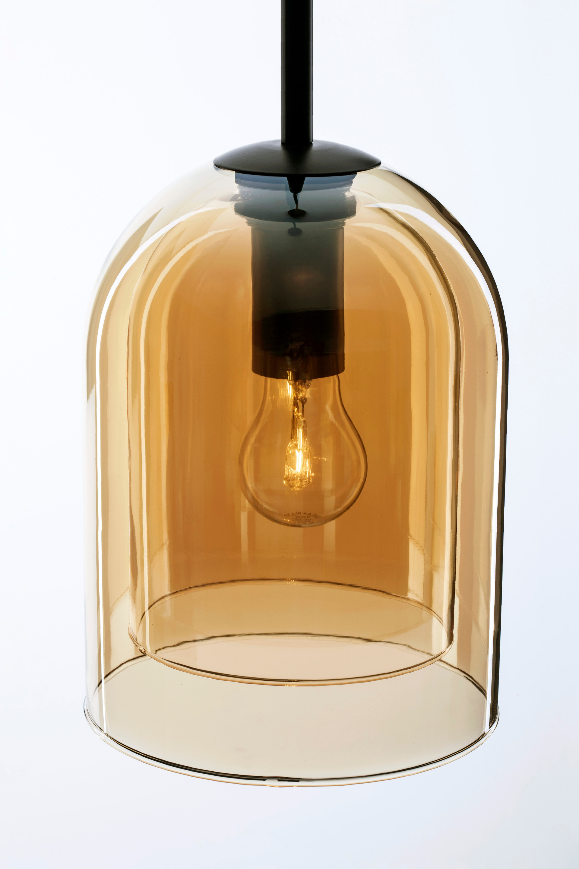VELOR | H 240 D 18 cm | 12 W | IP20 | Amber | Glass/Metal