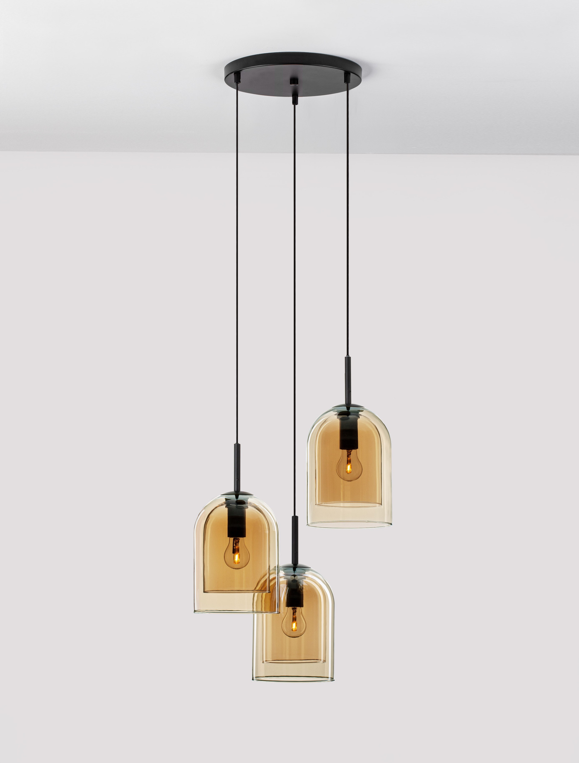 VELOR | H 185 D 30 cm | 36 W | IP20 | Amber | Glass/Metal