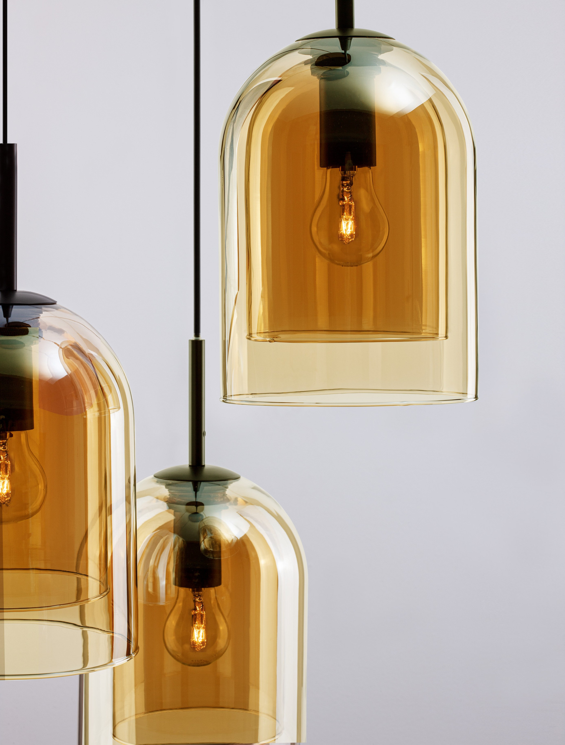 VELOR | H 185 D 30 cm | 36 W | IP20 | Amber | Glass/Metal