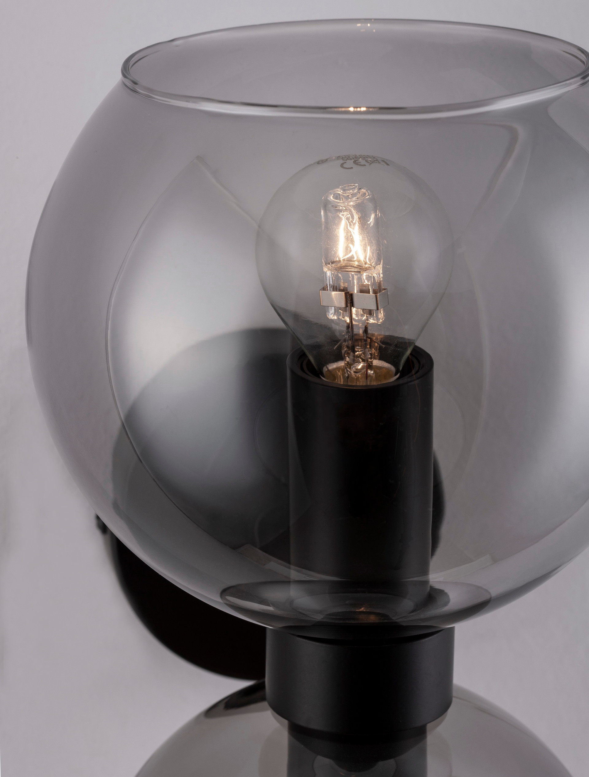 PALMER | L 15 W 18.5 H 25.5 cm | 10 W | IP20 | Black | Glass/Metal