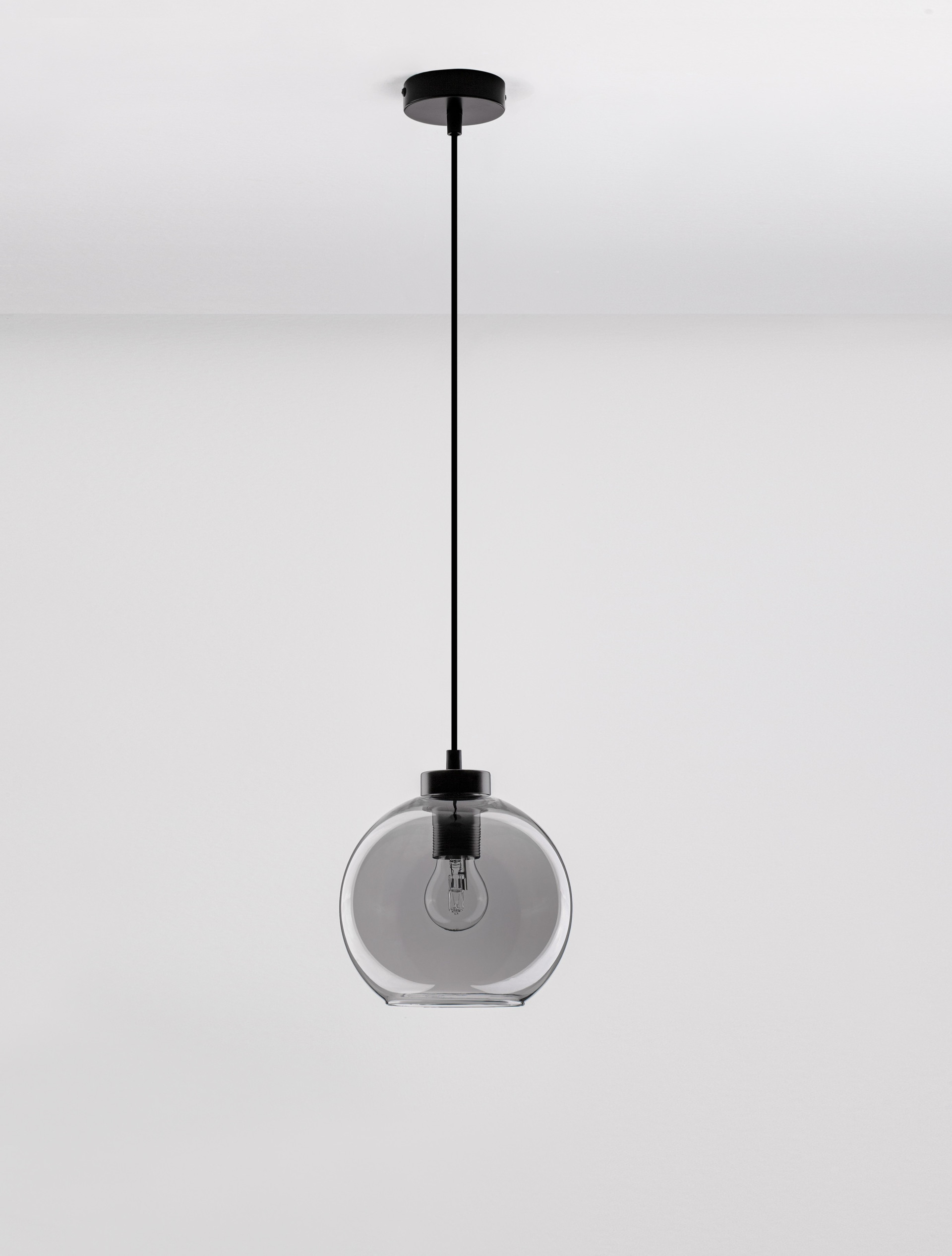 PALMER | H 220 D 20 cm | 12 W | IP20 | Black | Glass/Metal