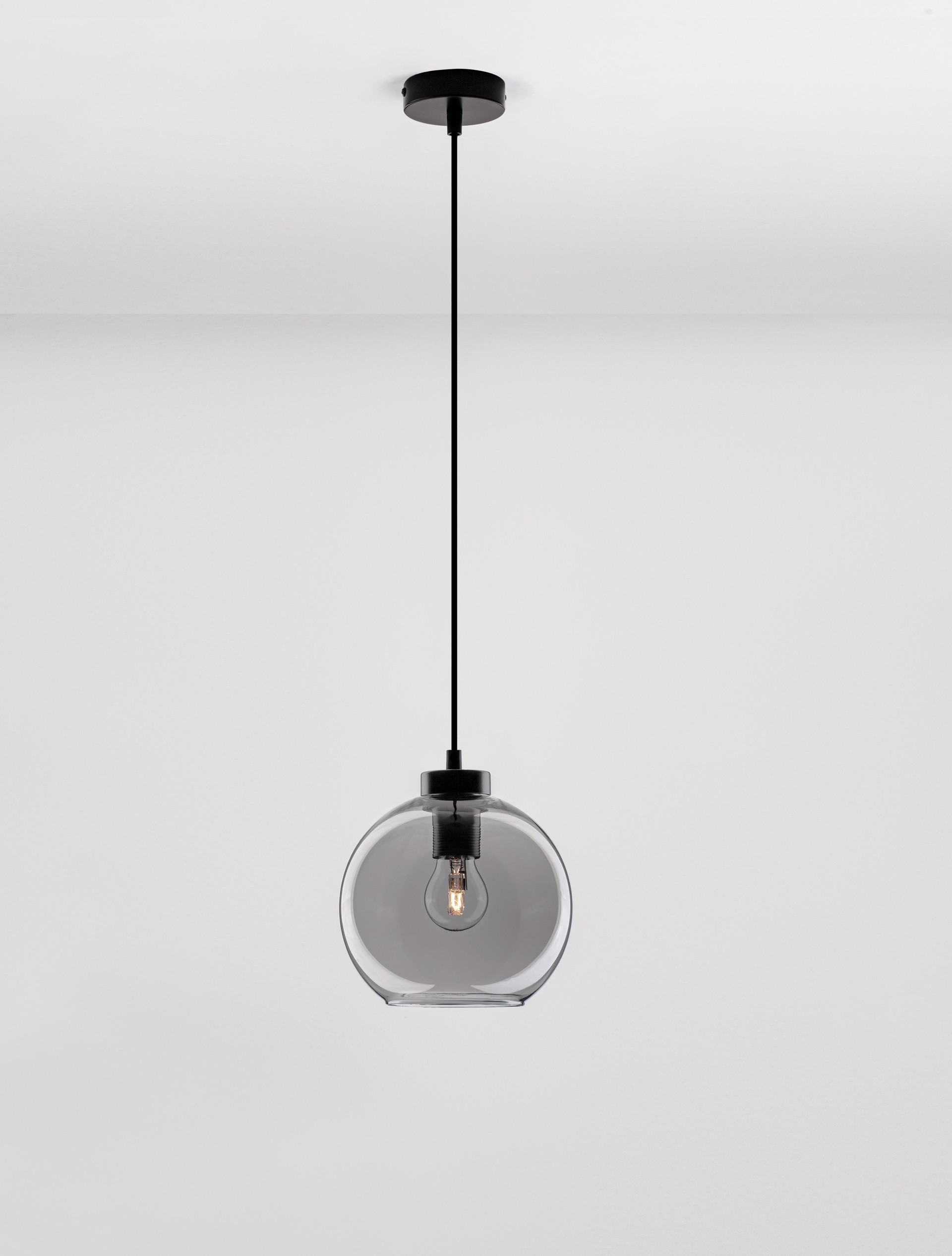 PALMER | H 220 D 20 cm | 12 W | IP20 | Black | Glass/Metal