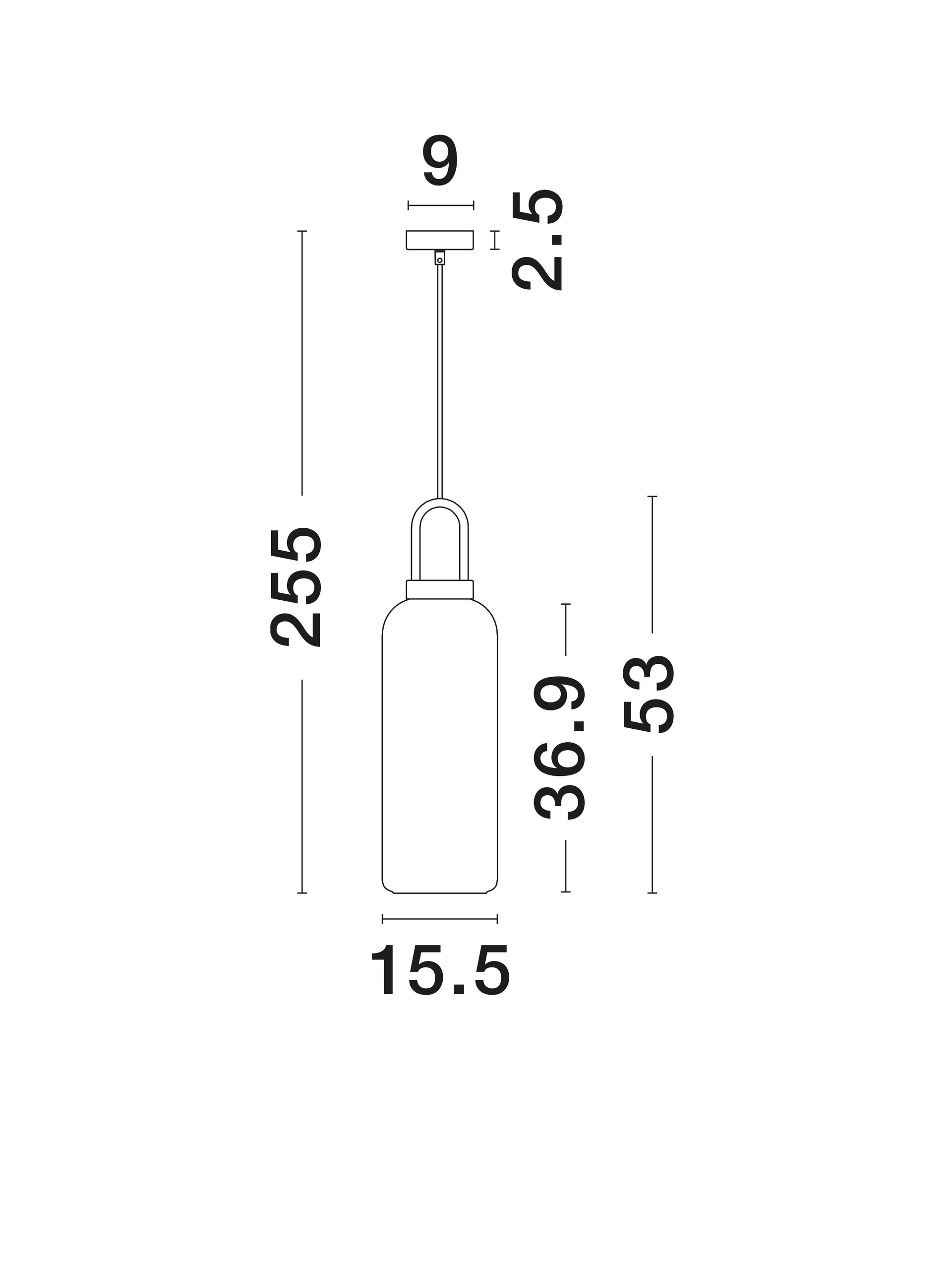 IRVINE | H 255 D 15.5 cm | 12 W | IP20 | Gold/Clear | Glass/Metal