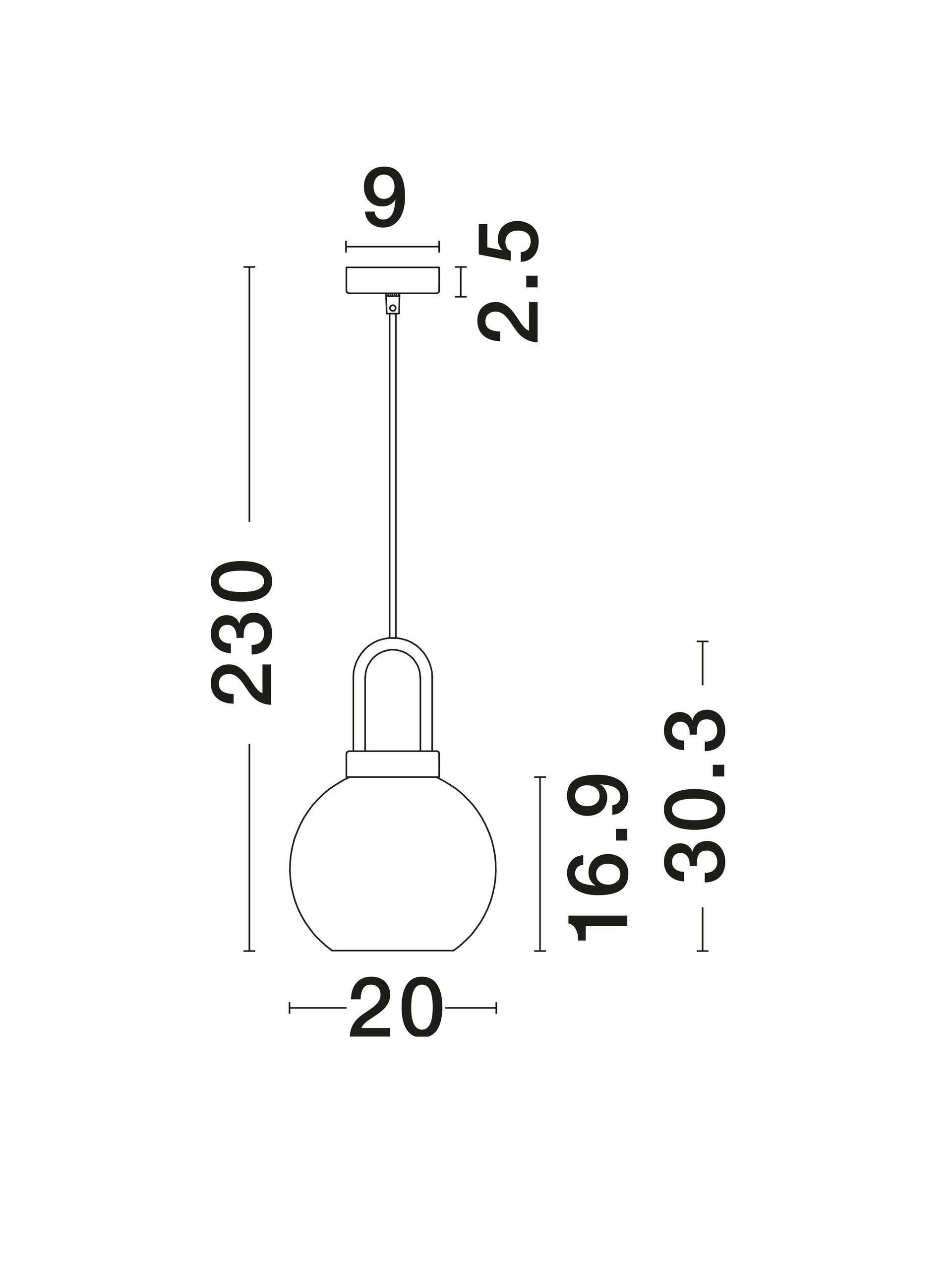 IRVINE | H 230 D 20 cm | 12 W | IP20 | Gold/Clear | Glass/Metal
