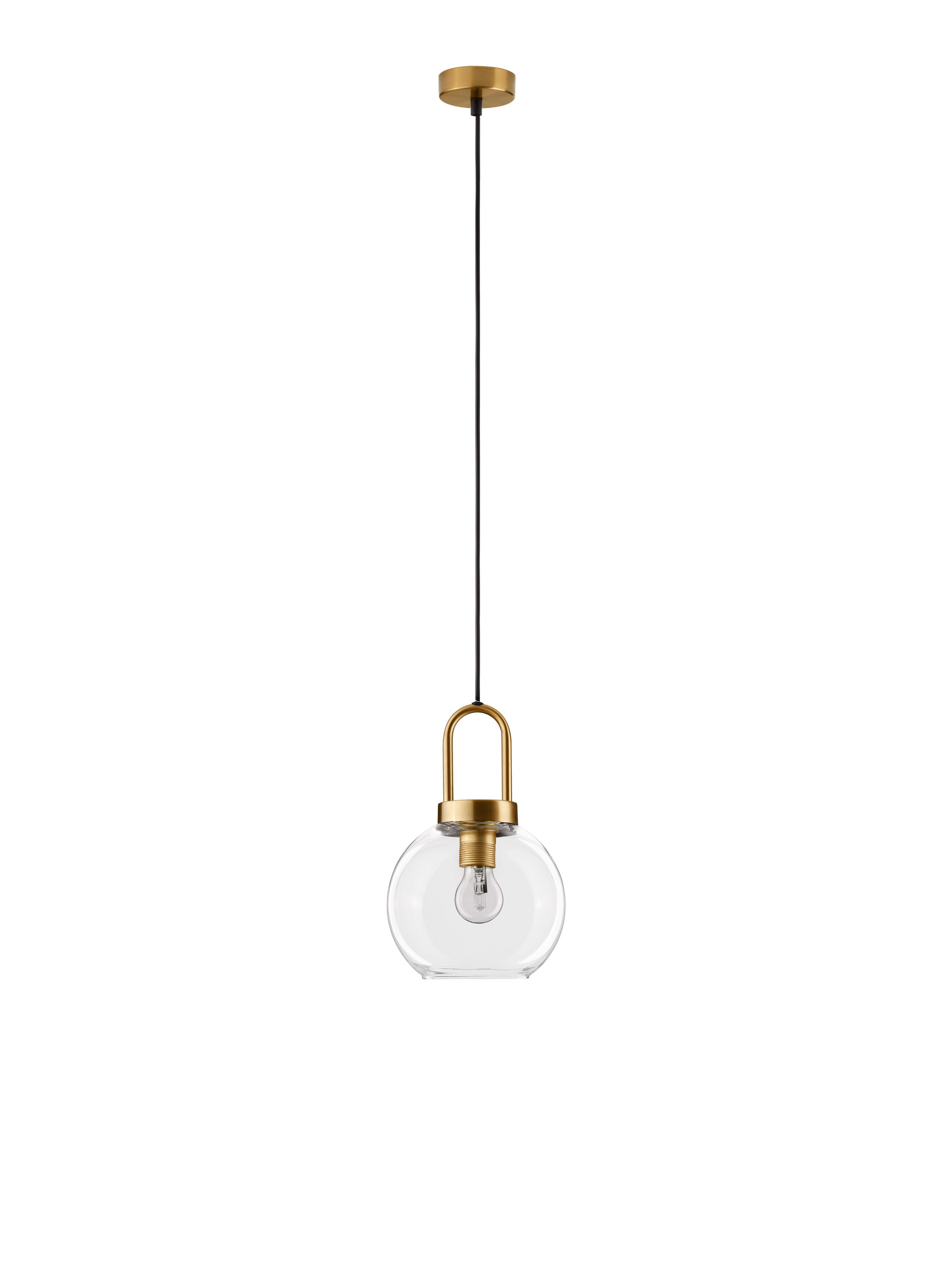 IRVINE | H 230 D 20 cm | 12 W | IP20 | Gold/Clear | Glass/Metal