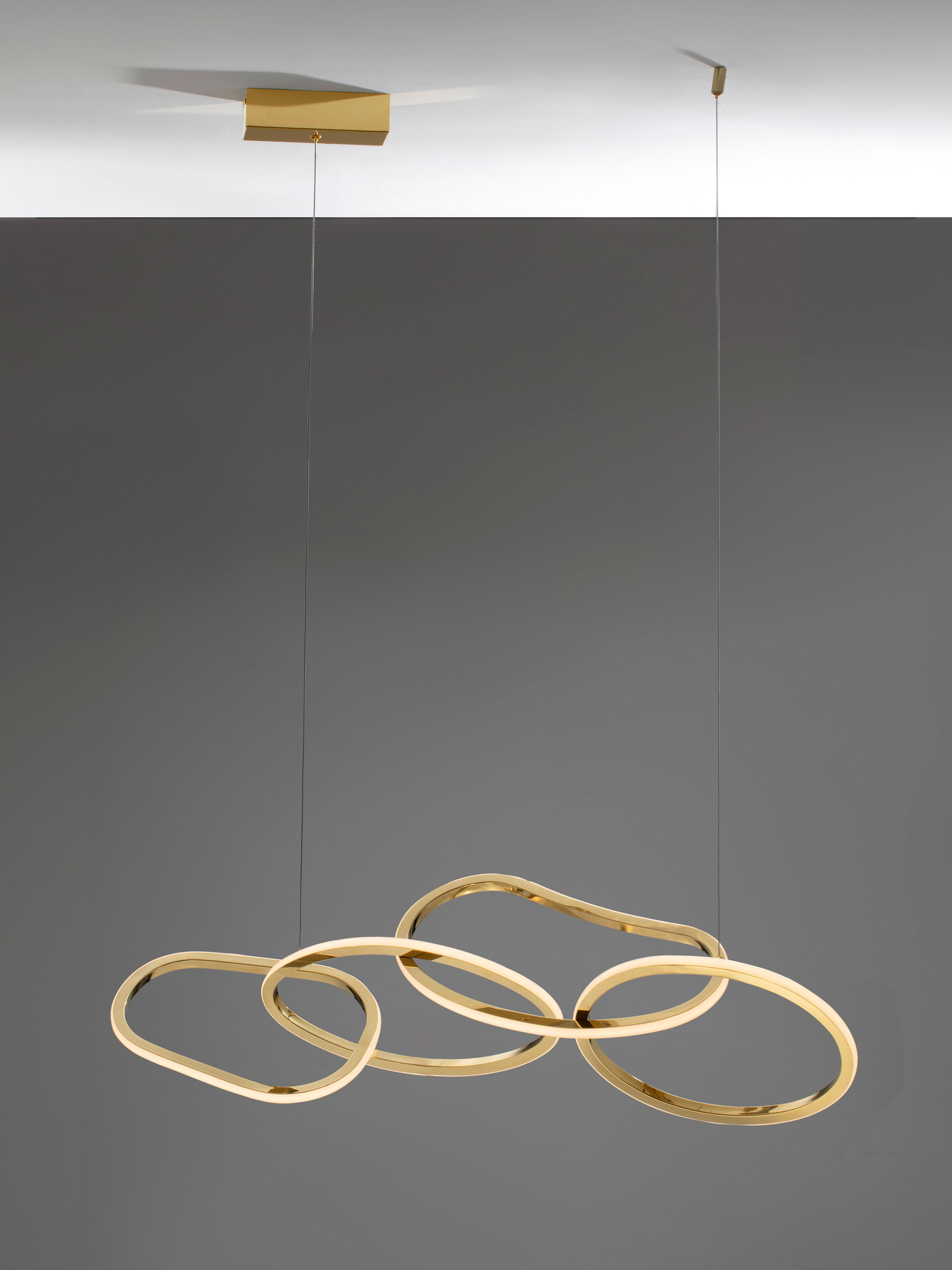 GIRISH | L 100 W 20 H 120 cm | 51 W | 3000 K | 2000 lm | IP20 | Gold | Aluminum/Acrylic/Stainless Steel