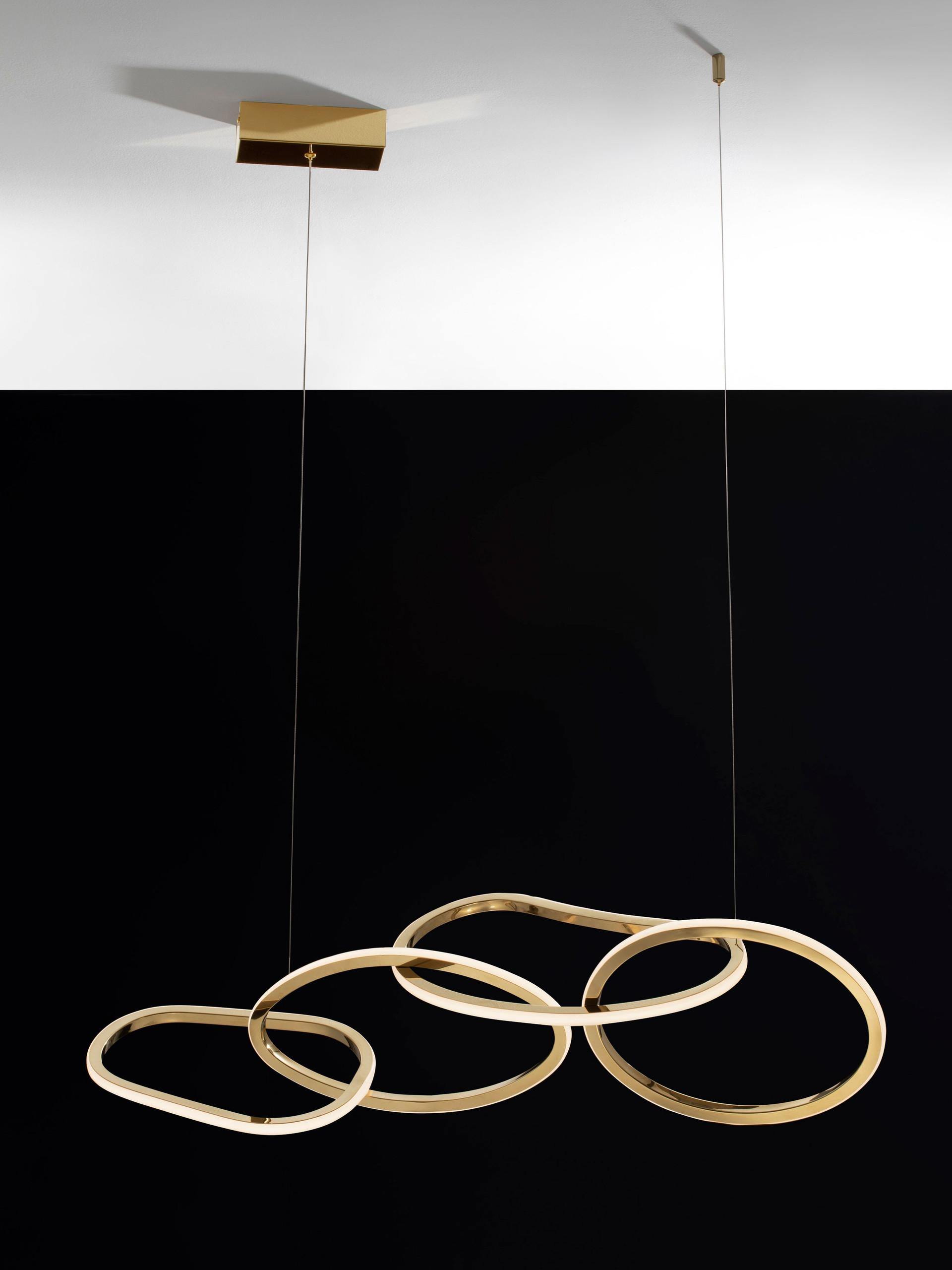 GIRISH | L 100 W 20 H 120 cm | 51 W | 3000 K | 2000 lm | IP20 | Gold | Aluminum/Acrylic/Stainless Steel