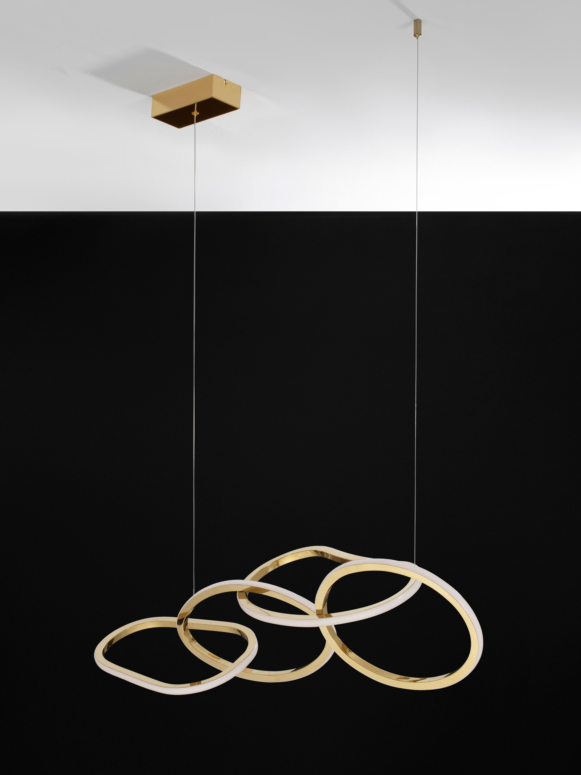 GIRISH | L 100 W 20 H 120 cm | 51 W | 3000 K | 2000 lm | IP20 | Gold | Aluminum/Acrylic/Stainless Steel