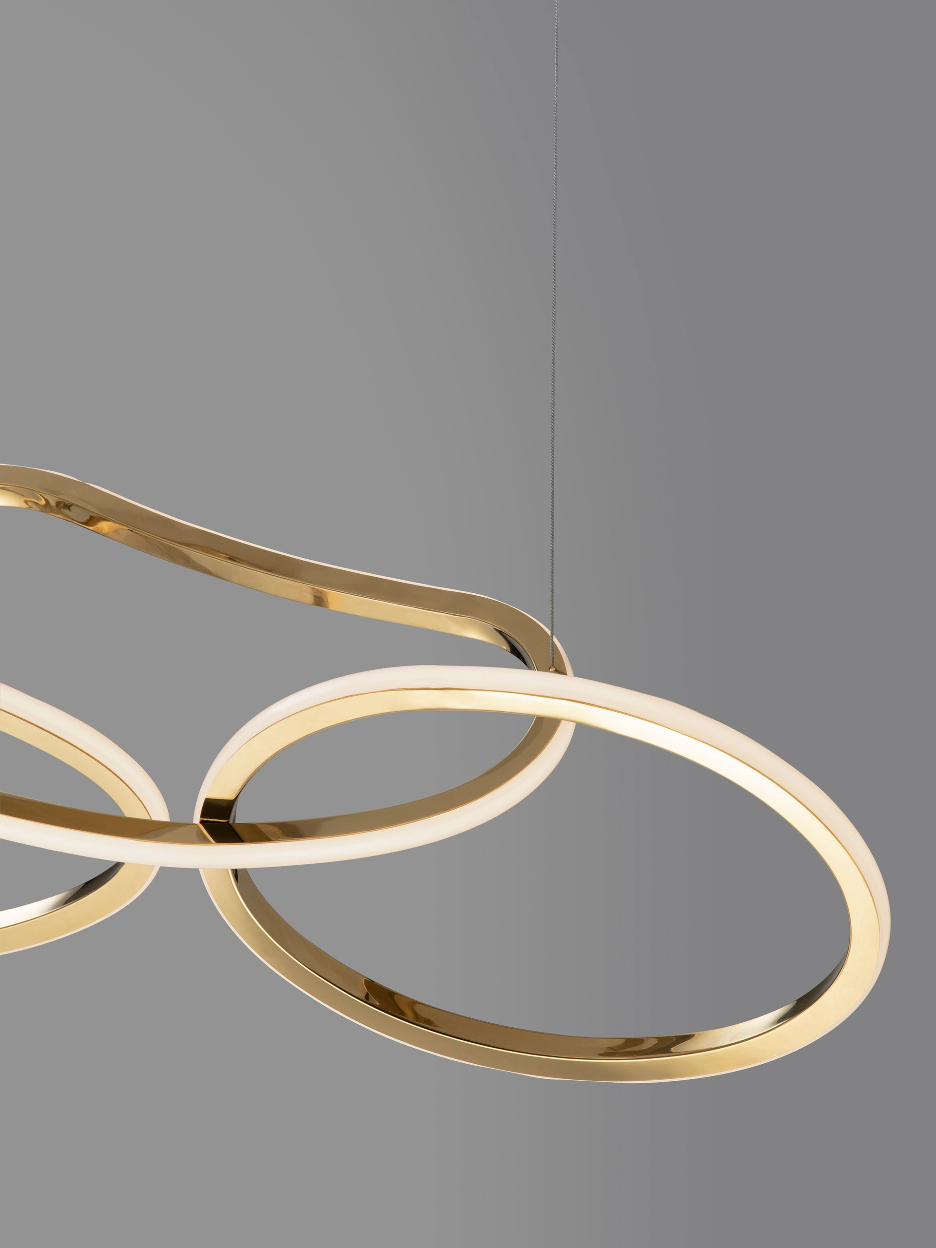 GIRISH | L 100 W 20 H 120 cm | 51 W | 3000 K | 2000 lm | IP20 | Gold | Aluminum/Acrylic/Stainless Steel