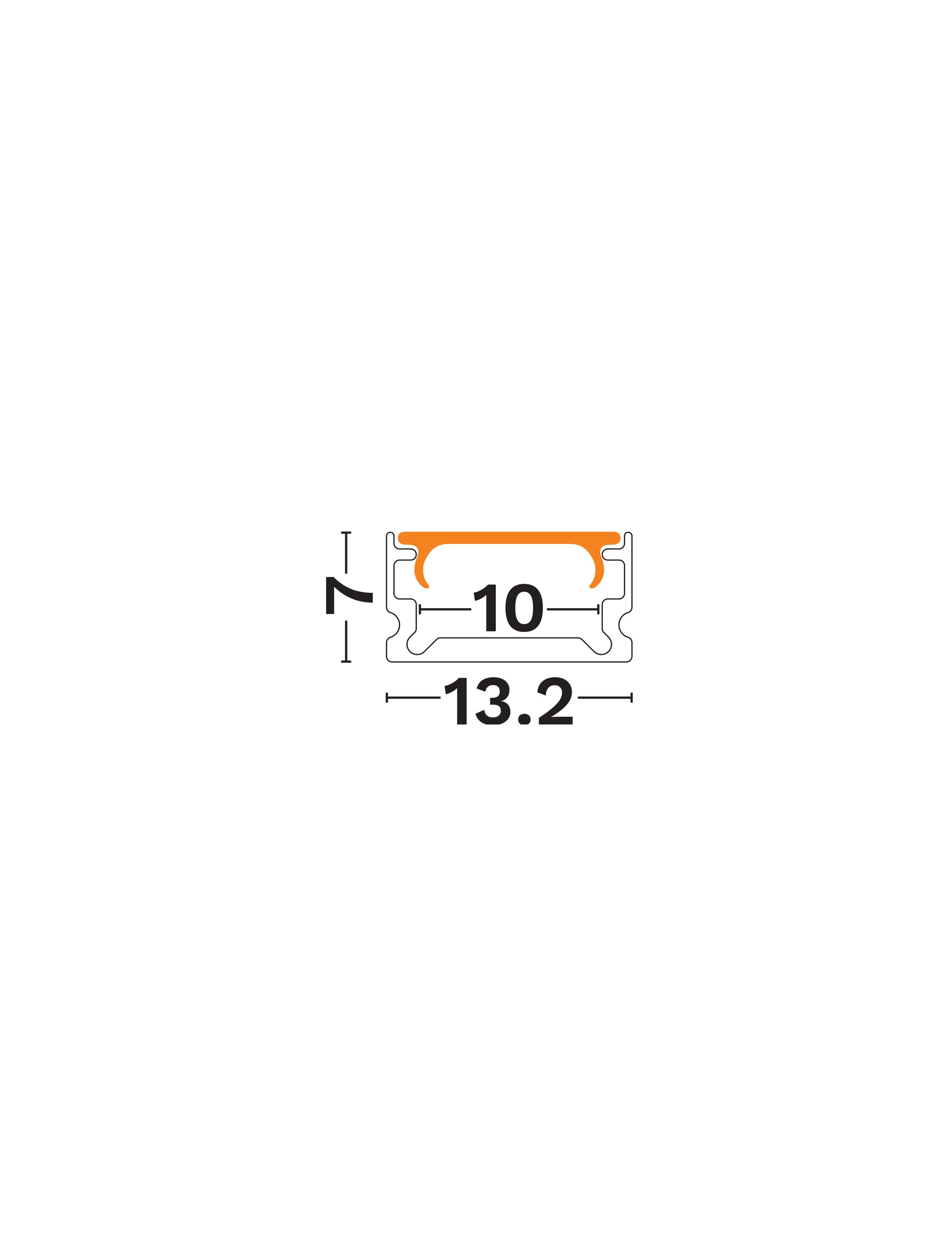 Surface-Aluminium Profile-13x7