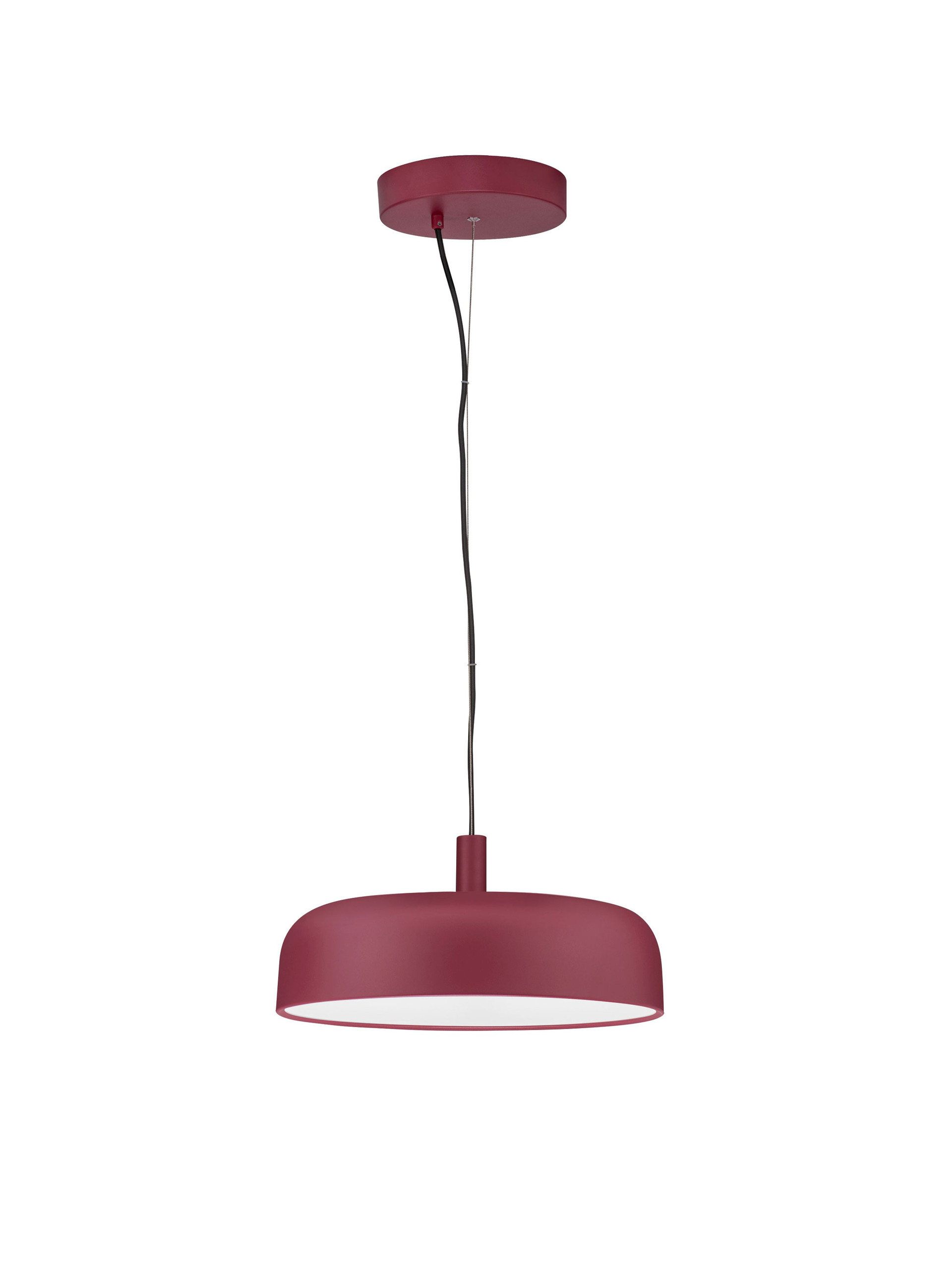 NOELIA | H 12 D 40 cm | 27 W | 3000 K | 1224 lm | IP20 | Bordeaux | Steel/Aluminum/Acrylic