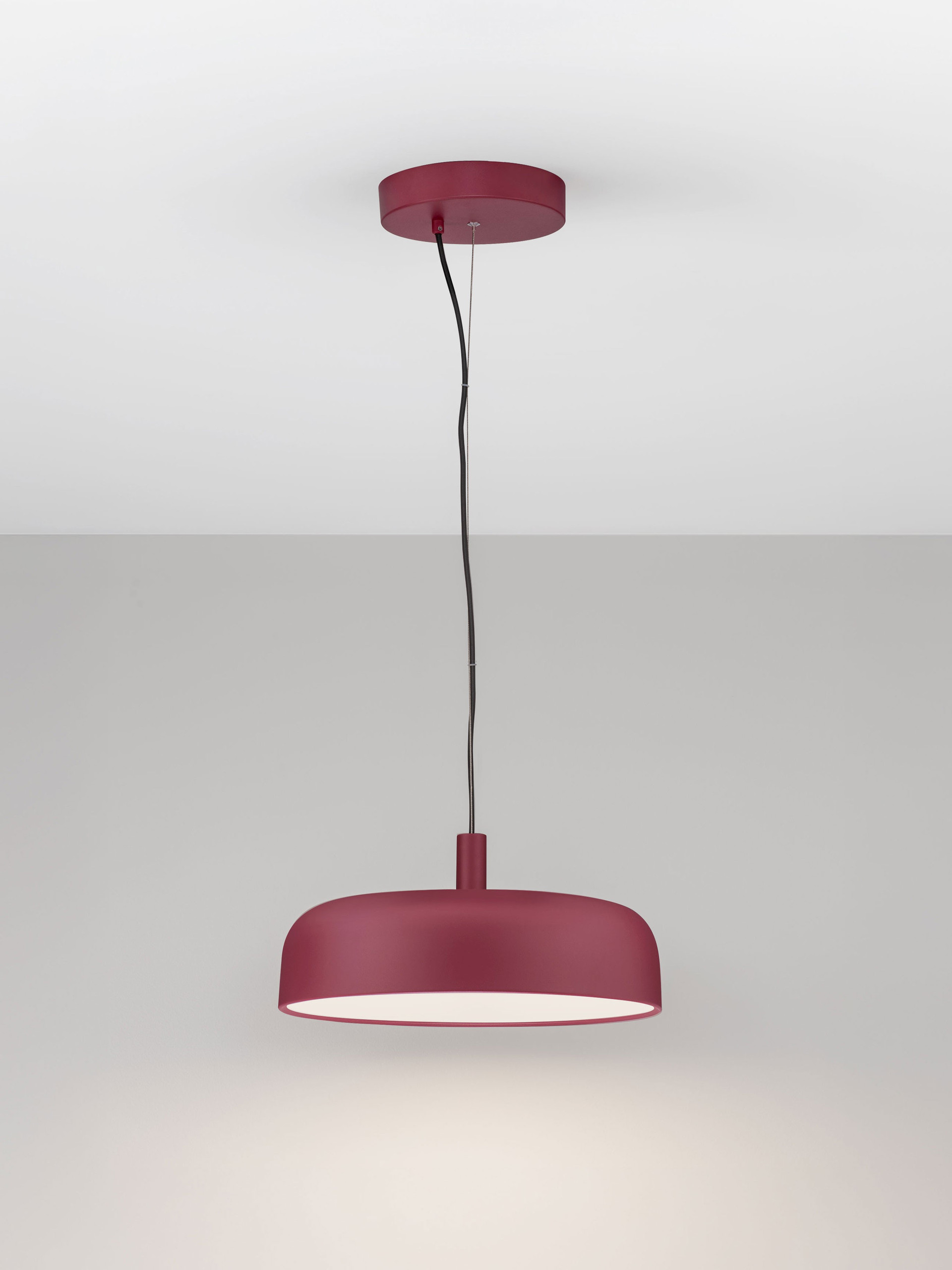 NOELIA | H 12 D 40 cm | 27 W | 3000 K | 1224 lm | IP20 | Bordeaux | Steel/Aluminum/Acrylic
