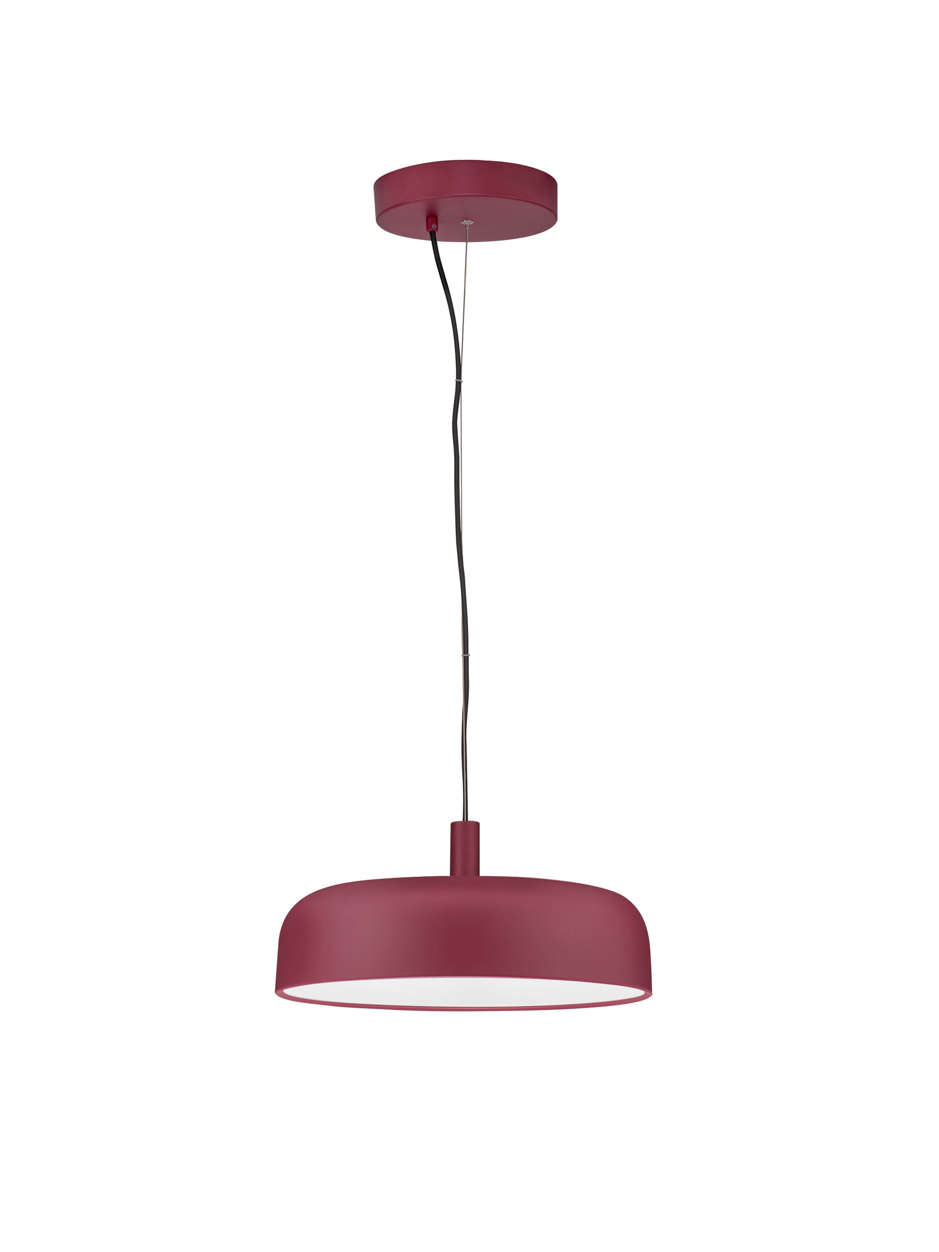 NOELIA | H 12 D 40 cm | 27 W | 2700 K | 1224 lm | IP20 | Bordeaux | Steel/Aluminum/Acrylic