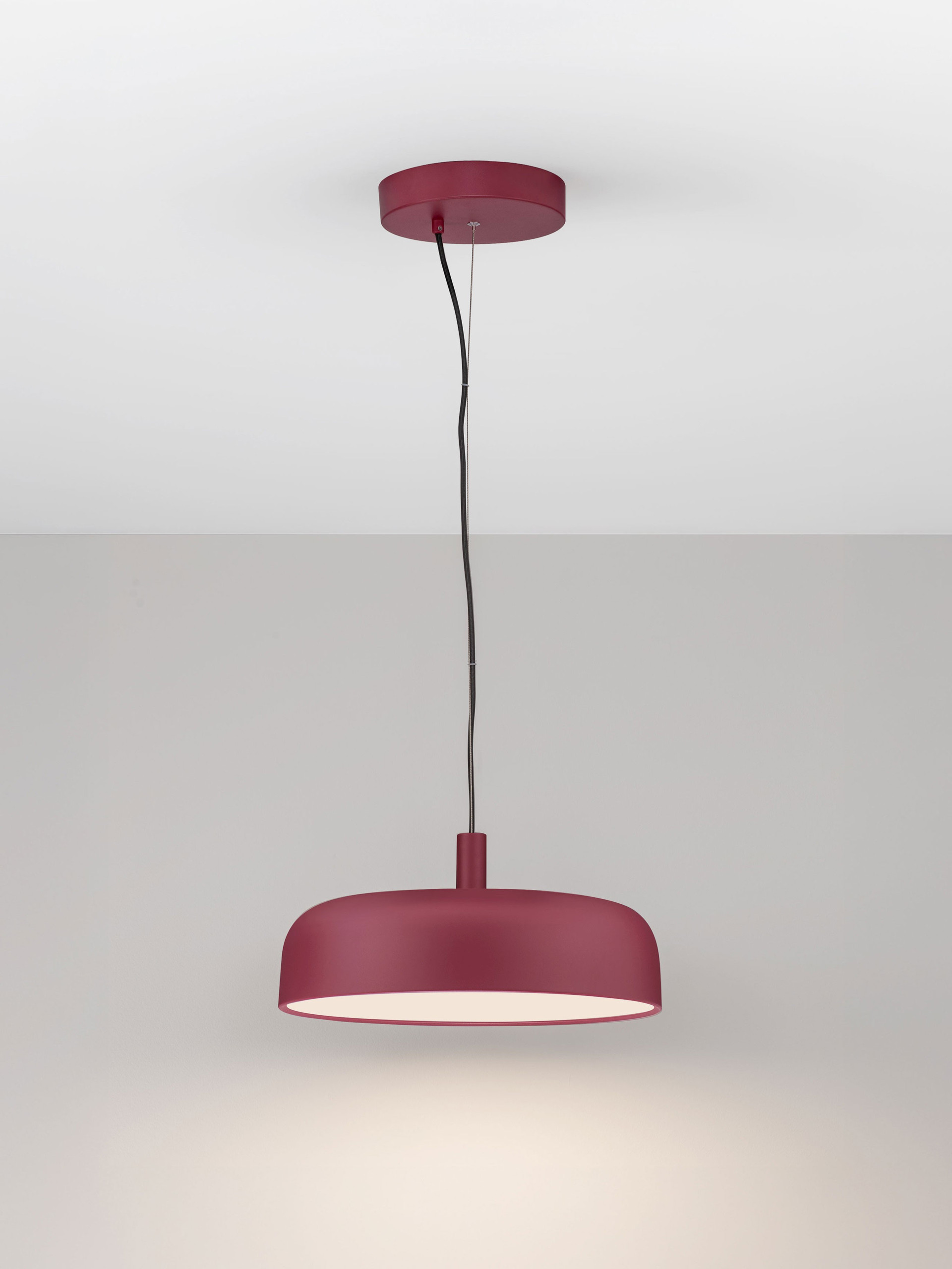 NOELIA | H 12 D 40 cm | 27 W | 2700 K | 1224 lm | IP20 | Bordeaux | Steel/Aluminum/Acrylic