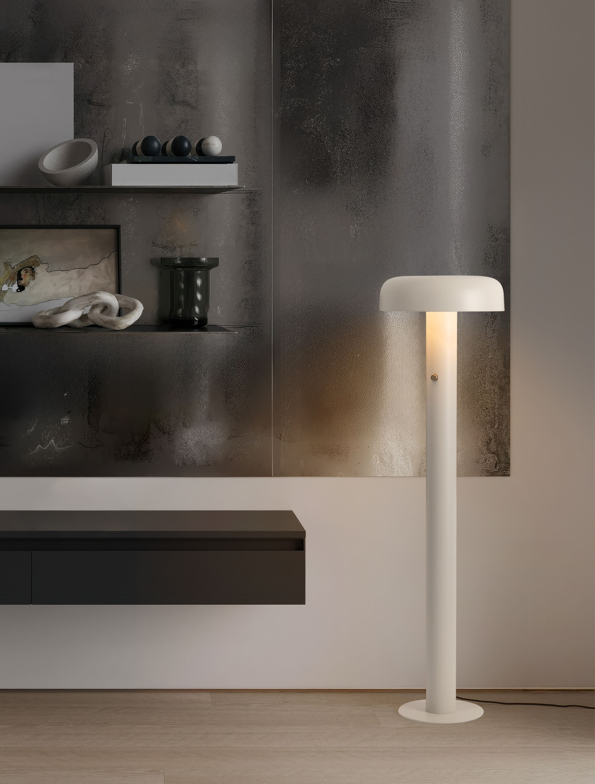NOELIA | H 142 D 40 cm | 28 W | 2700 K | 1288 lm | IP20 | White | Steel/Aluminum/Acrylic