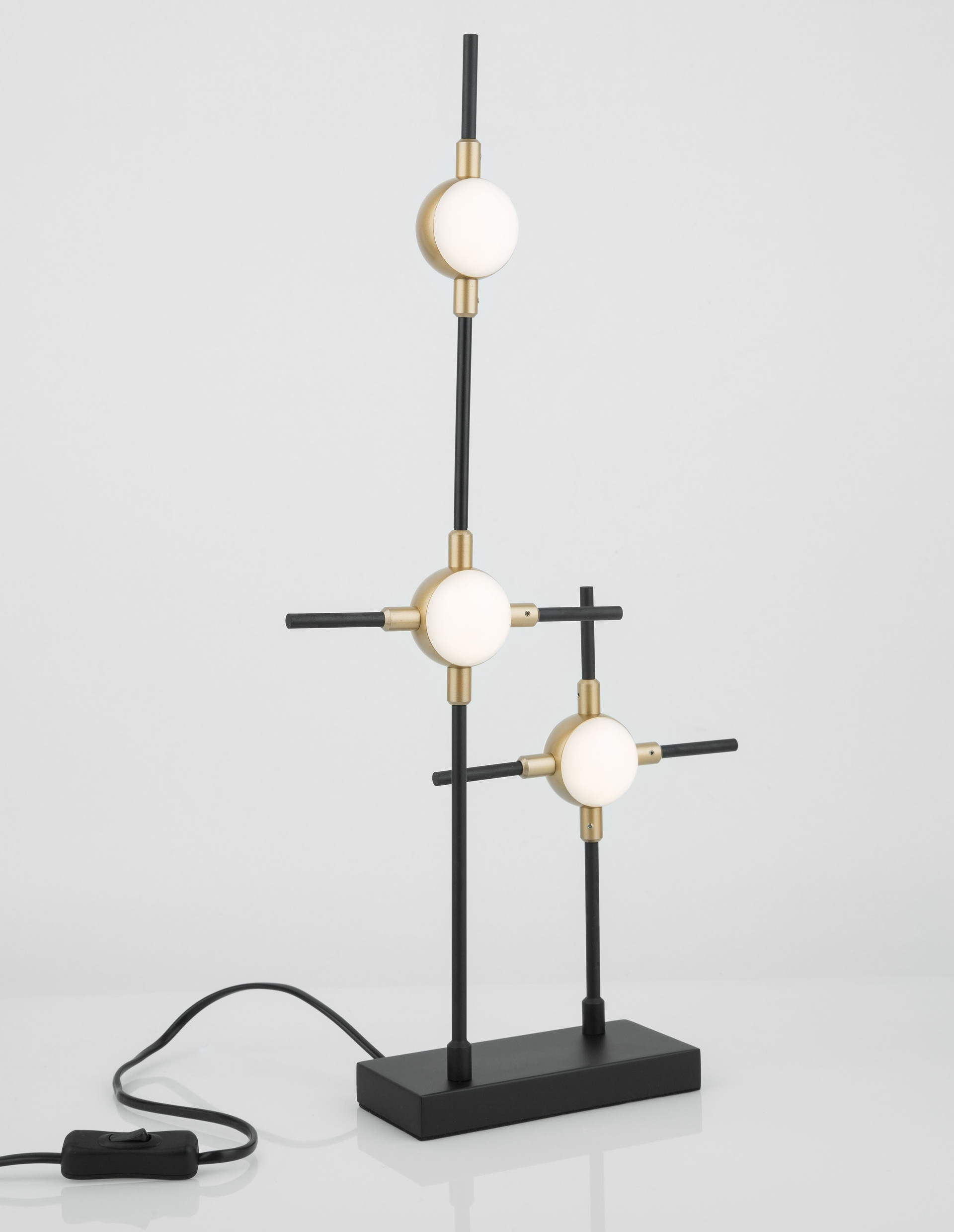 ATOMO | L 28 W 9 H 52 cm | 9 W | 3000 K | 609 lm | IP20 | Black/Gold | Metal/Acrylic