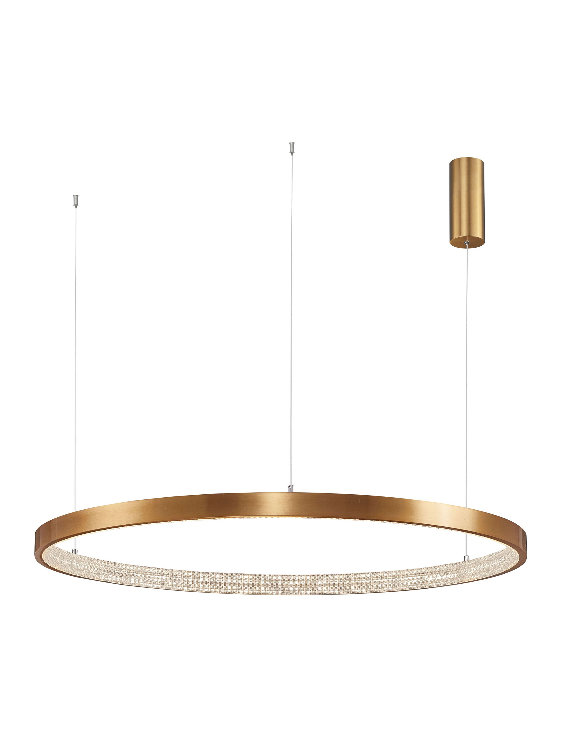 PRESTON | H 120 D 110 cm | 60 W | 3000 K | 4030 lm | IP20 | Brass | Aluminum/Acrylic