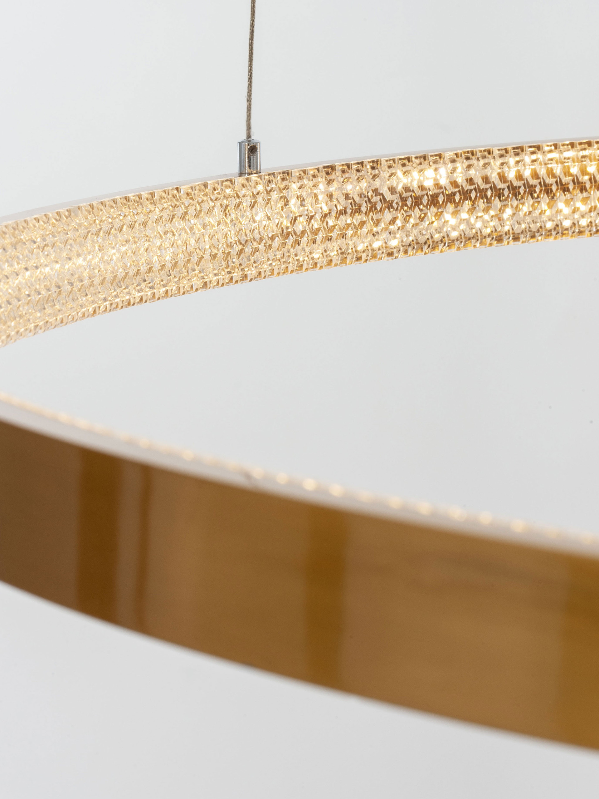PRESTON | H 120 D 110 cm | 60 W | 3000 K | 4030 lm | IP20 | Brass | Aluminum/Acrylic