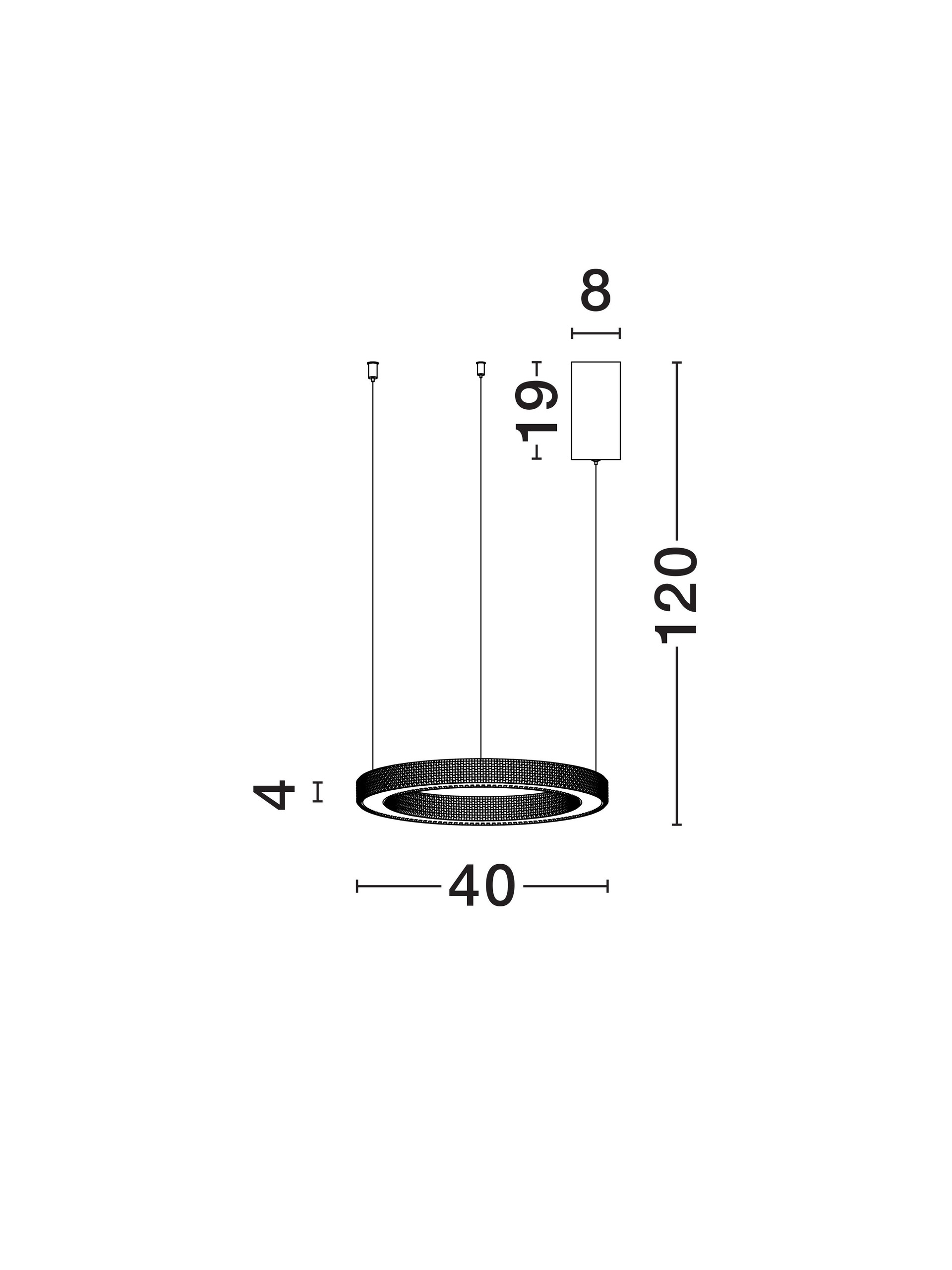 FIORE | H 120 D 40 cm | 40 W | 3000 K | 2139 lm | IP20 | Brass | Aluminum/Acrylic