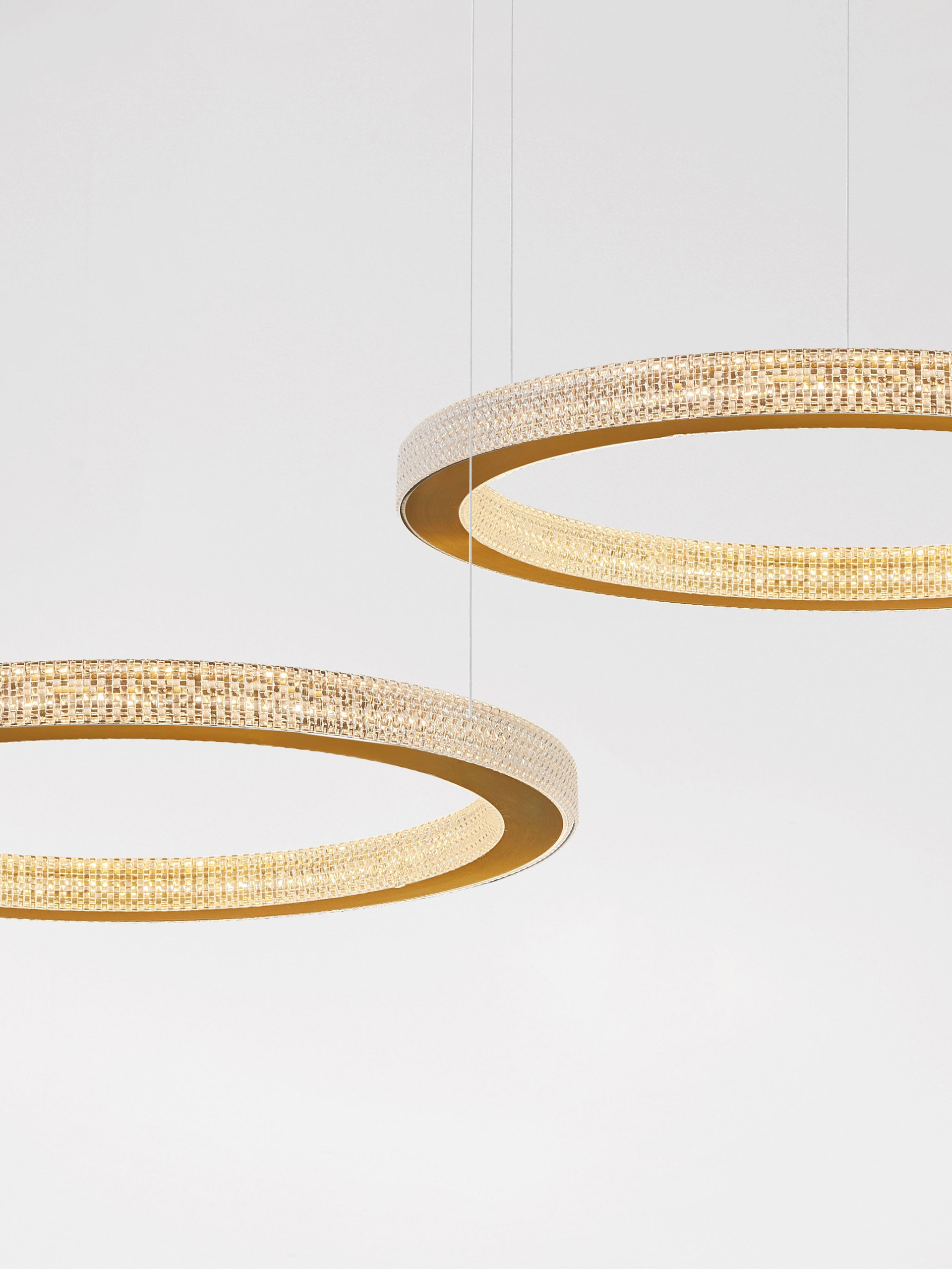FIORE | H 120 D 60 cm | 60 W | 3000 K | 3530 lm | IP20 | Brass | Aluminum/Acrylic