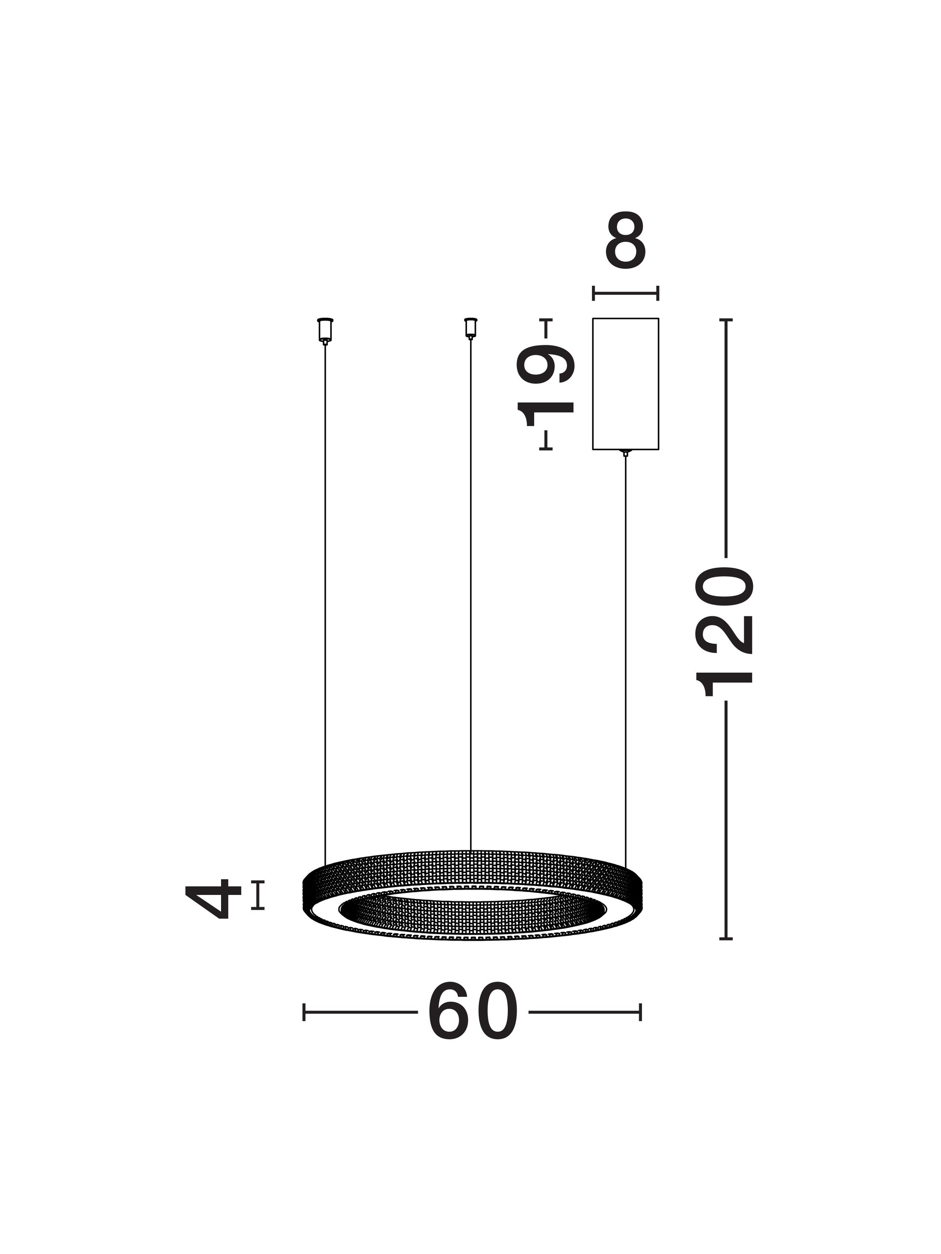 FIORE | H 120 D 60 cm | 60 W | 3000 K | 3530 lm | IP20 | Brass | Aluminum/Acrylic