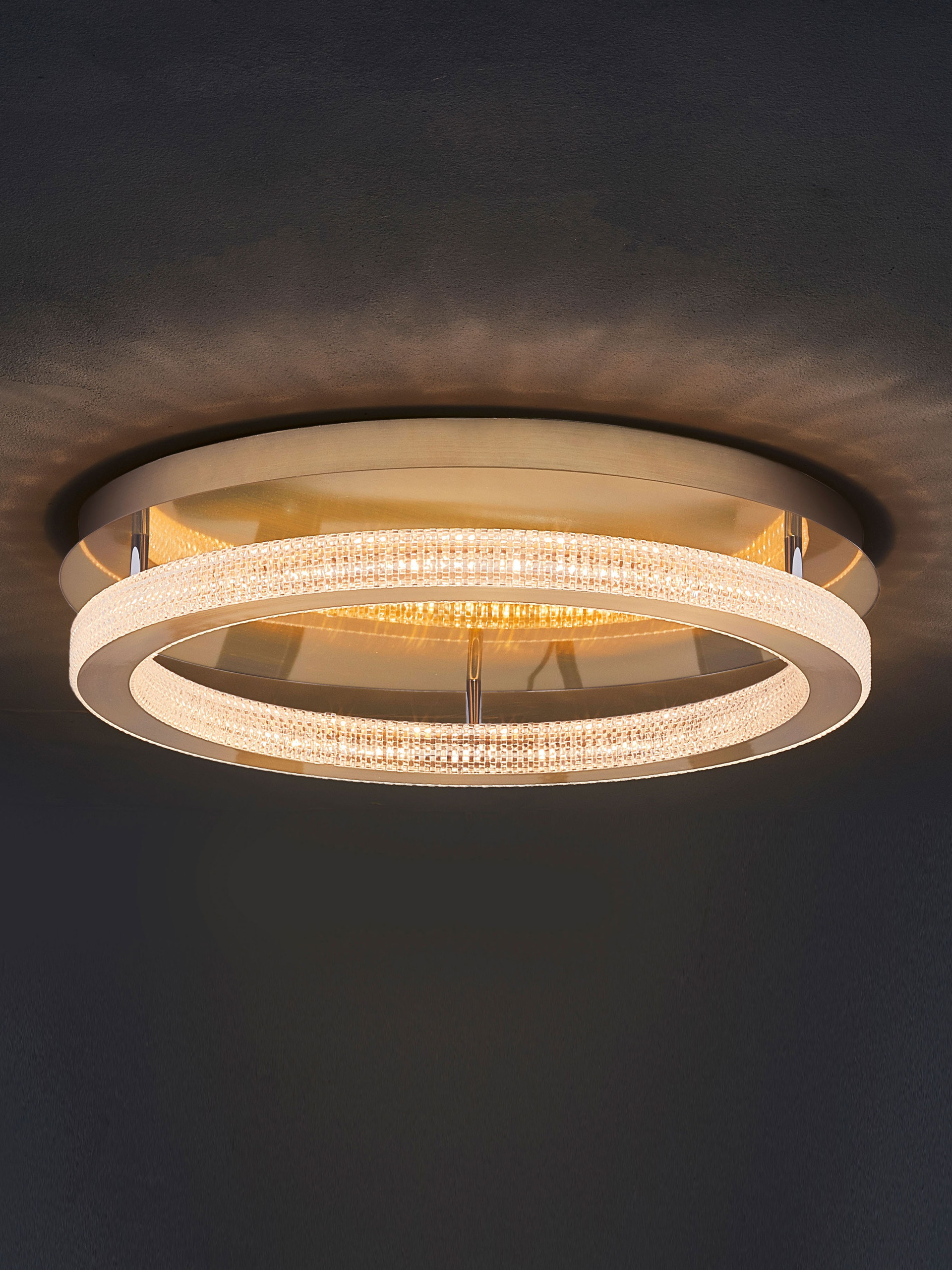 FIORE | H 12 D 60 cm | 59 W | 3000 K | 3919 lm | IP20 | Brass | Aluminum/Acrylic