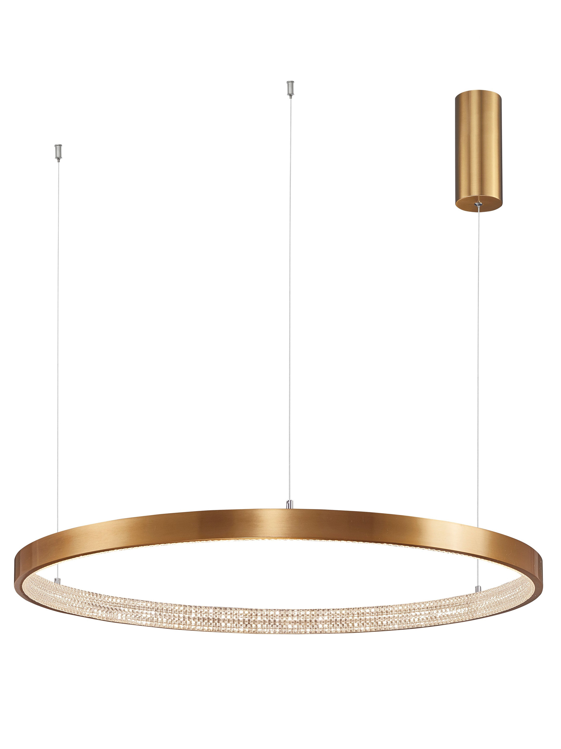 PRESTON | H 120 D 80 cm | 49 W | 3000 K | 2727 lm | IP20 | Brass | Aluminum/Acrylic
