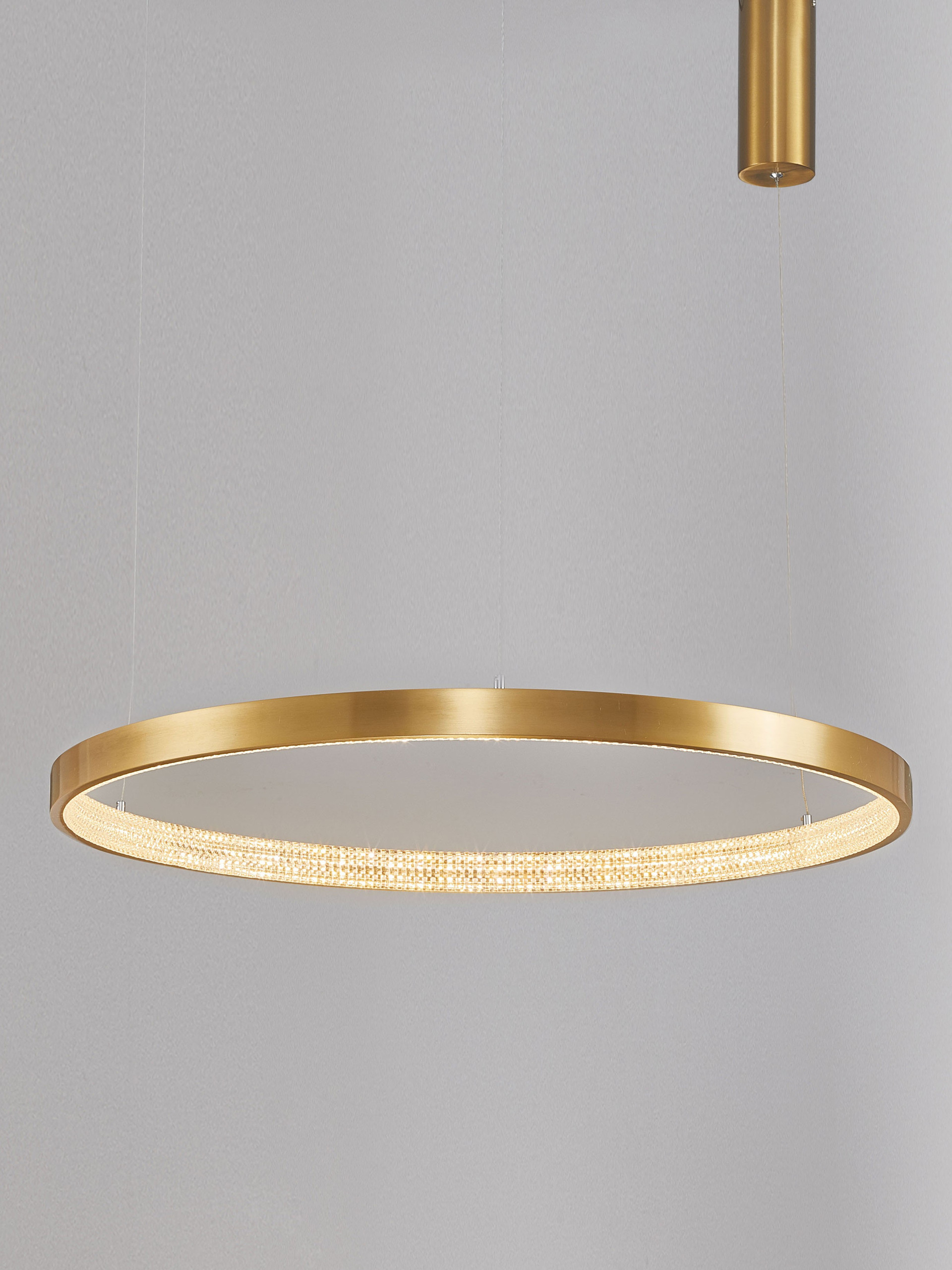 PRESTON | H 120 D 80 cm | 49 W | 3000 K | 2727 lm | IP20 | Brass | Aluminum/Acrylic