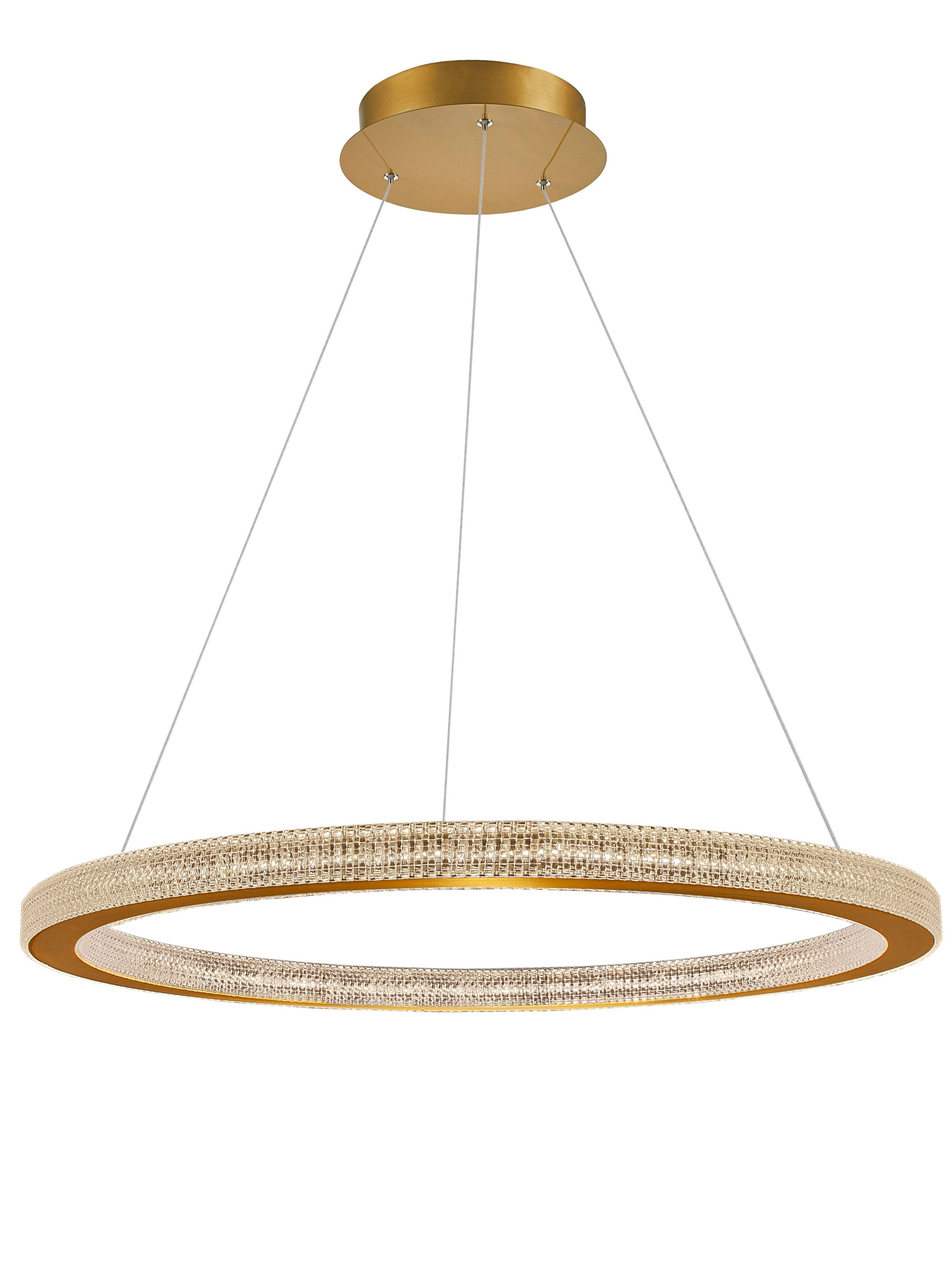 FIORE | H 120 D 80 cm | 80 W | 3000 K | 4452 lm | IP20 | Brass | Aluminum/Acrylic