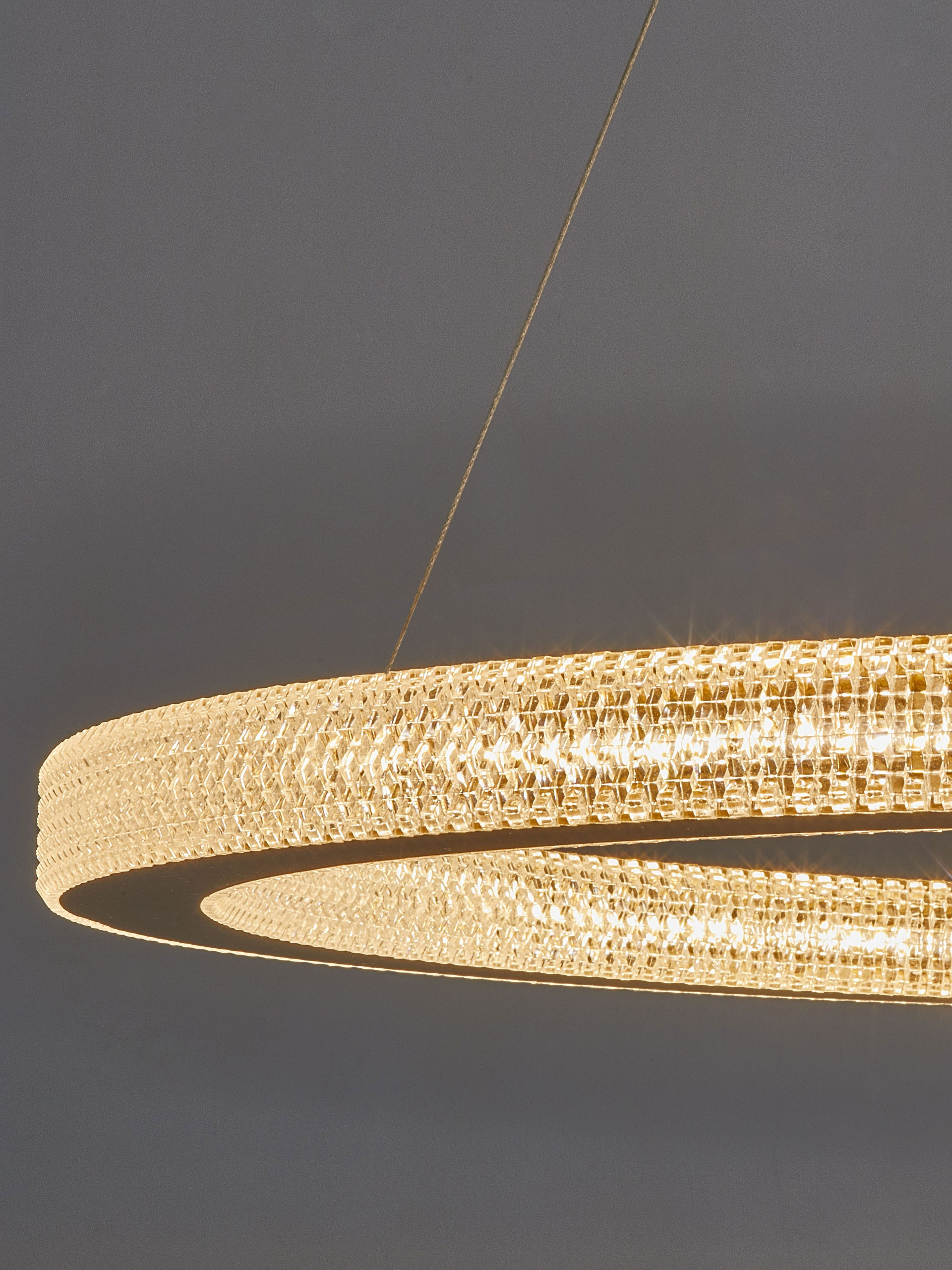 FIORE | H 120 D 80 cm | 80 W | 3000 K | 4452 lm | IP20 | Brass | Aluminum/Acrylic
