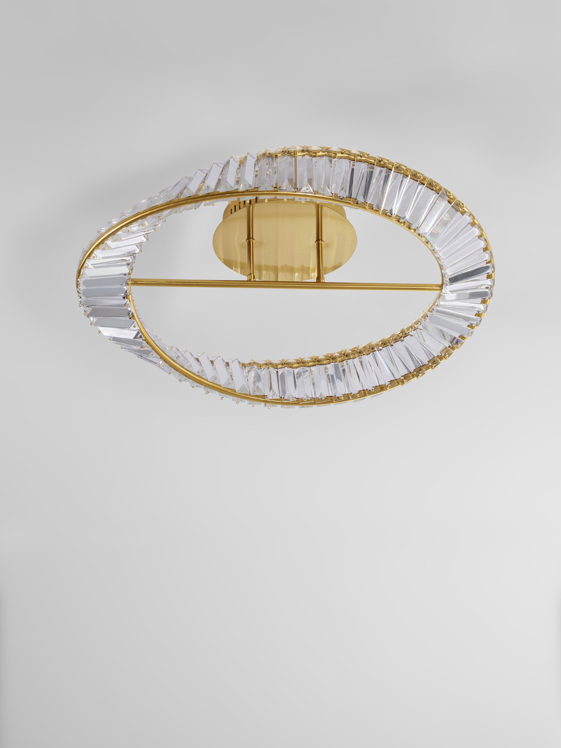 AURELIA | H 15 D 60 cm | 35 W | 3500 K | 1750 lm | IP20 | Gold | Metal/Crystal