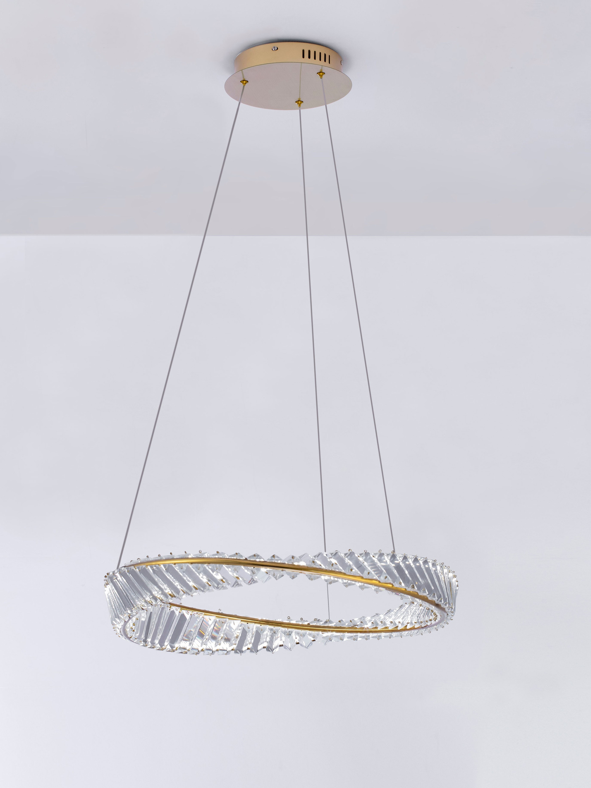 AURELIA | H 120 D 60 cm | 36 W | 3500 K | 1800 lm | IP20 | Gold | Metal/Crystal