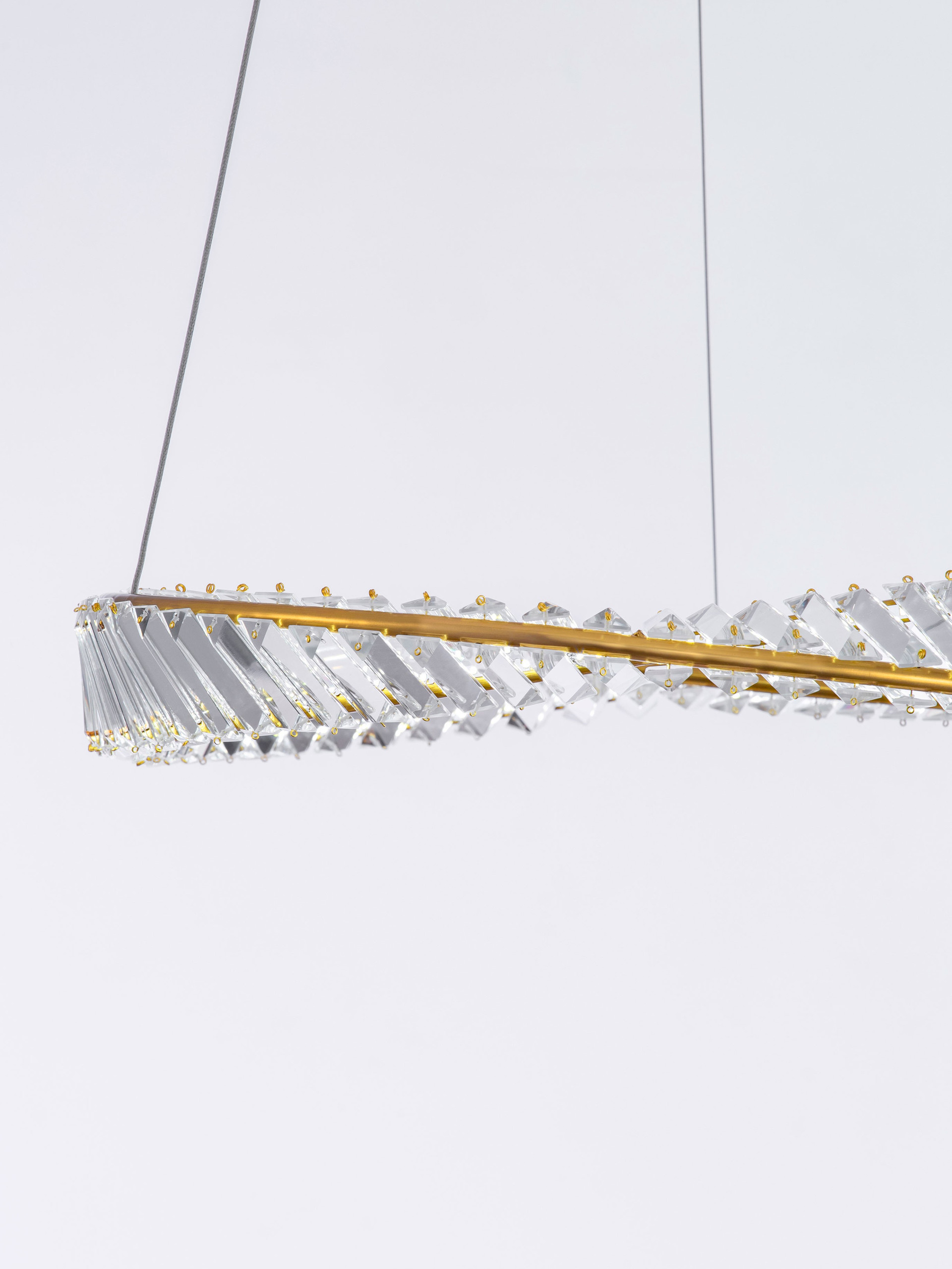 AURELIA | H 120 D 60 cm | 36 W | 3500 K | 1800 lm | IP20 | Gold | Metal/Crystal