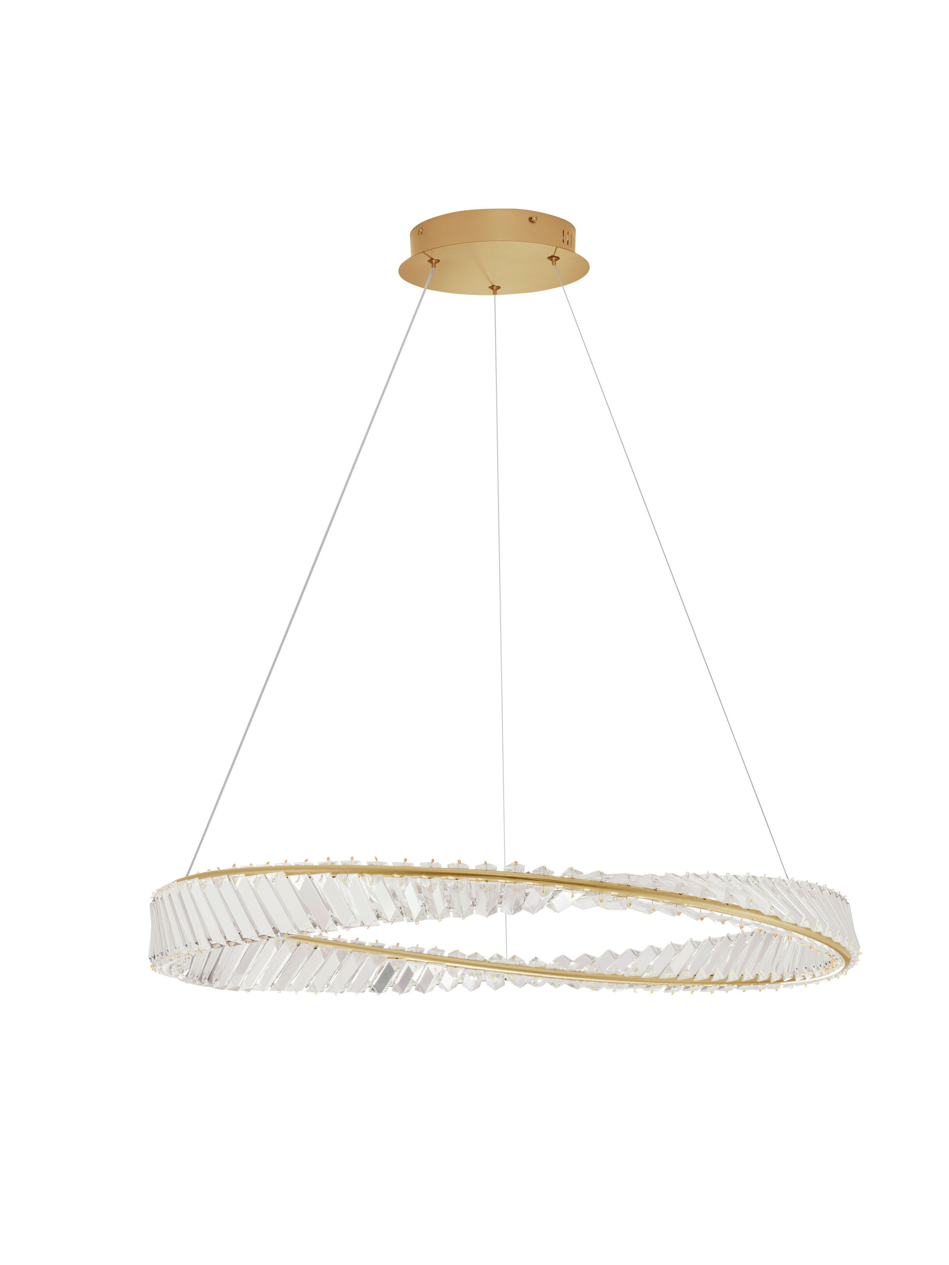 AURELIA | H 120 D 80 cm | 43 W | 3500 K | 2150 lm | IP20 | Gold | Metal/Crystal