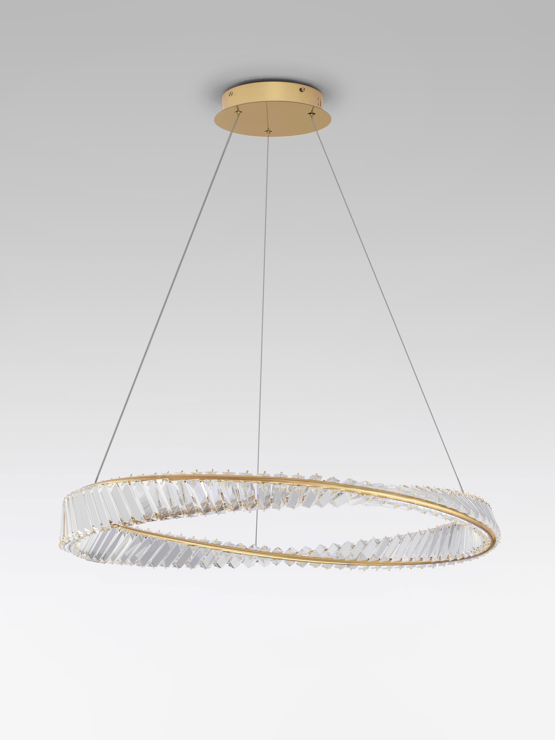 AURELIA | H 120 D 80 cm | 43 W | 3500 K | 2150 lm | IP20 | Gold | Metal/Crystal