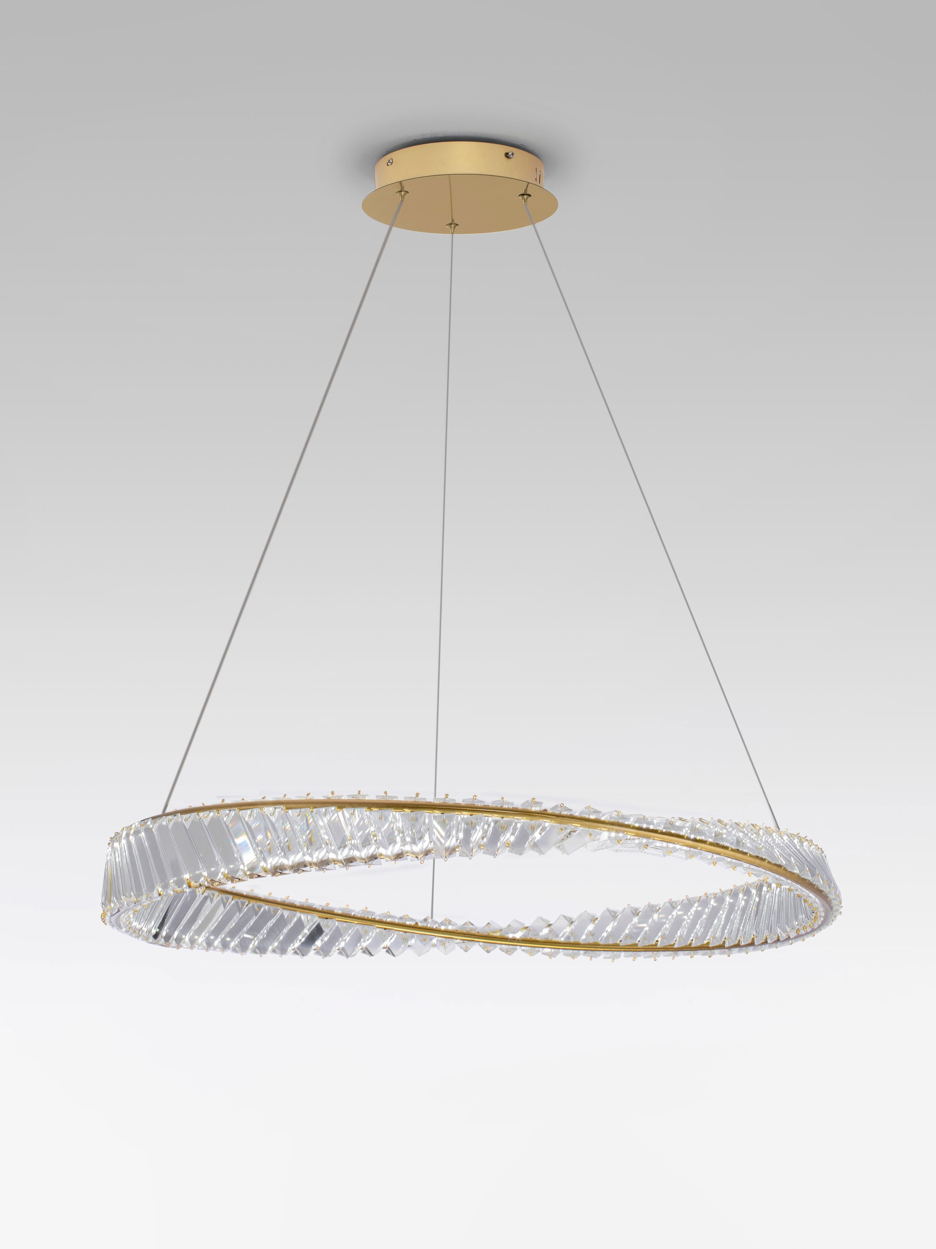 AURELIA | H 120 D 80 cm | 43 W | 3500 K | 2150 lm | IP20 | Gold | Metal/Crystal