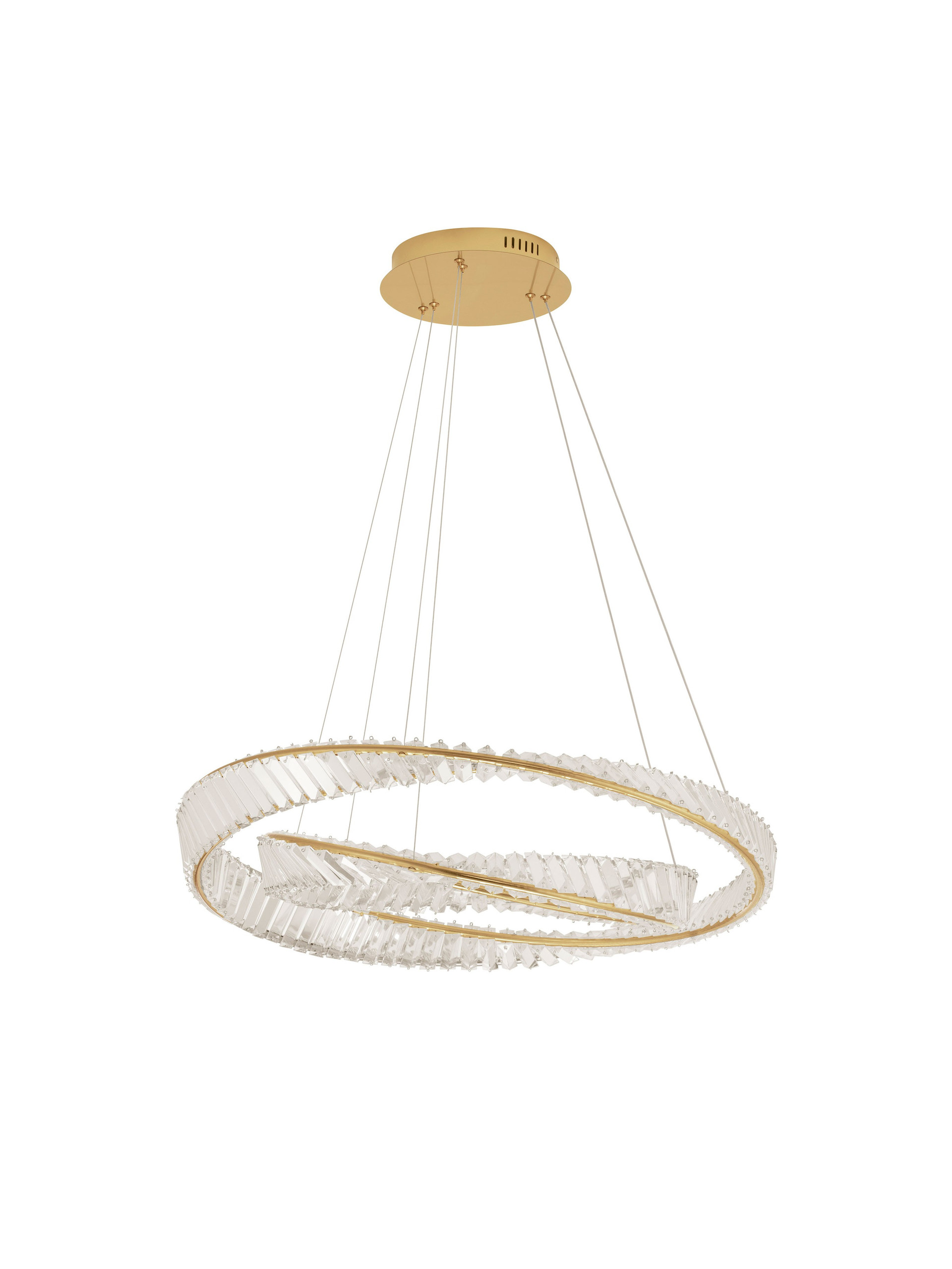 AURELIA | H 150 D 80 cm | 72 W | 3500 K | 3600 lm | IP20 | Gold | Metal/Crystal