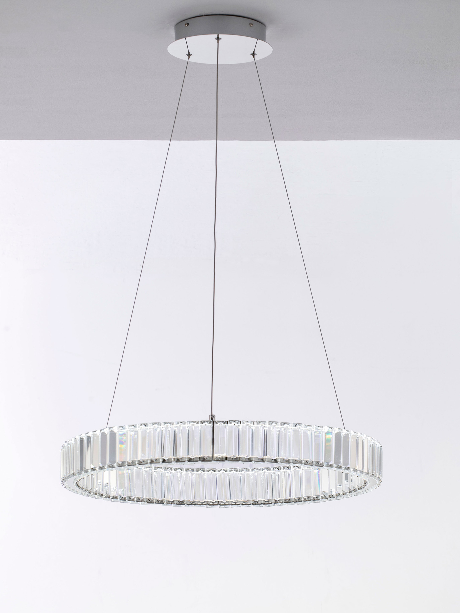 AURELIA | H 150 D 60 cm | 41 W | 3500 K | 2050 lm | IP20 | Chrome | Metal/Crystal