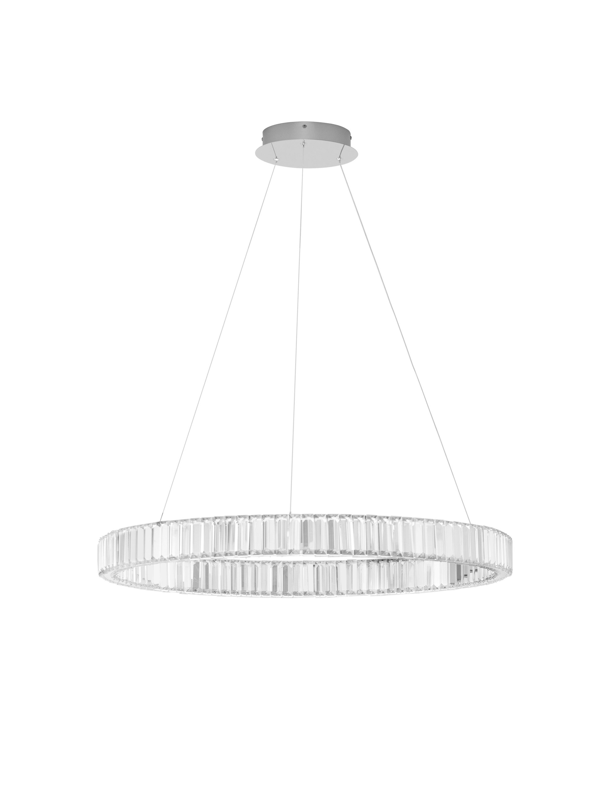 AURELIA | H 150 D 80 cm | 47 W | 3500 K | 2350 lm | IP20 | Chrome | Metal/Crystal