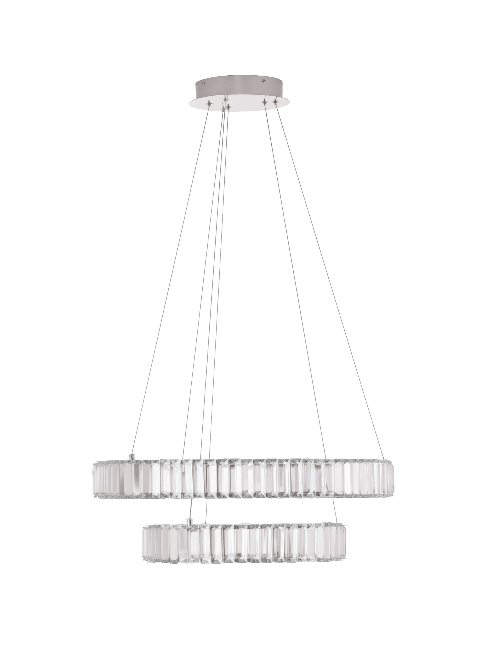 AURELIA | H 200 D 60 cm | 46 W | 3500 K | 2300 lm | IP20 | Chrome | Metal/Crystal