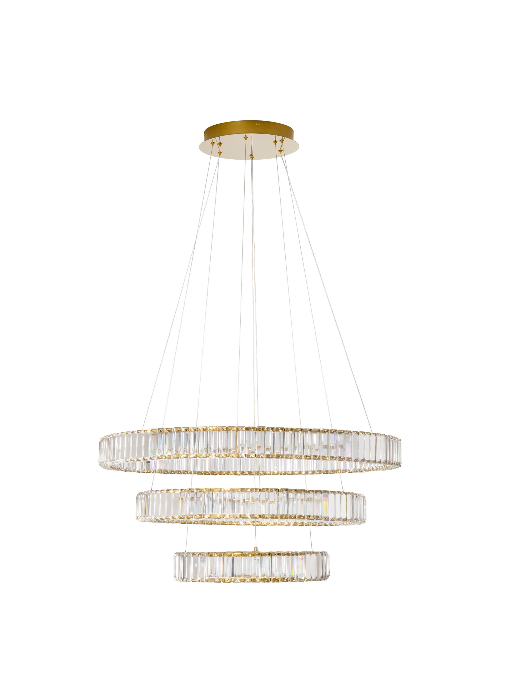 AURELIA | H 160 D 80 cm | 92 W | 3500 K | 4600 lm | IP20 | Gold | Metal/Crystal