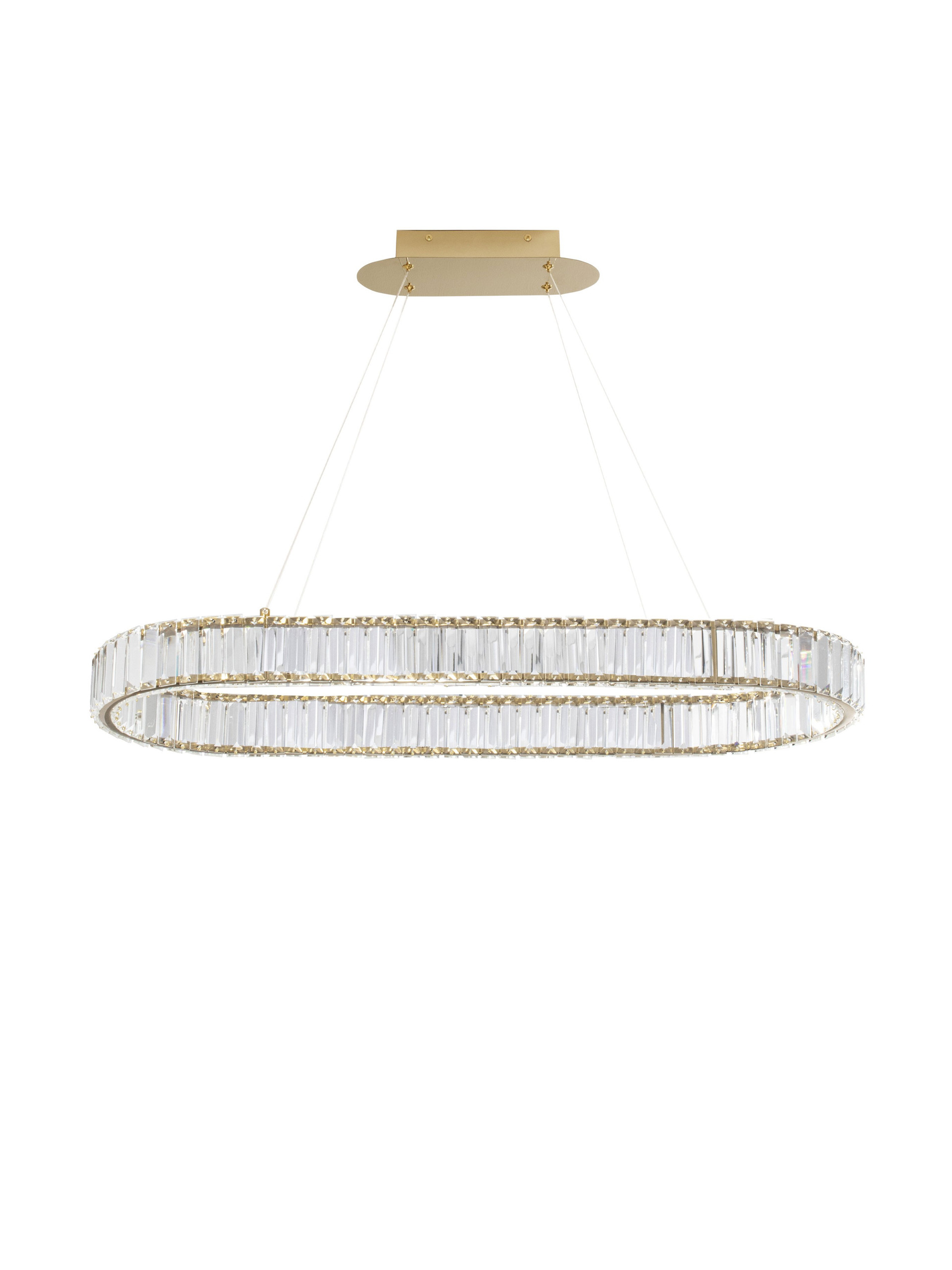 AURELIA | L 92 W 37 H 150 cm | 48 W | 3500 K | 2400 lm | IP20 | Gold | Metal/Crystal