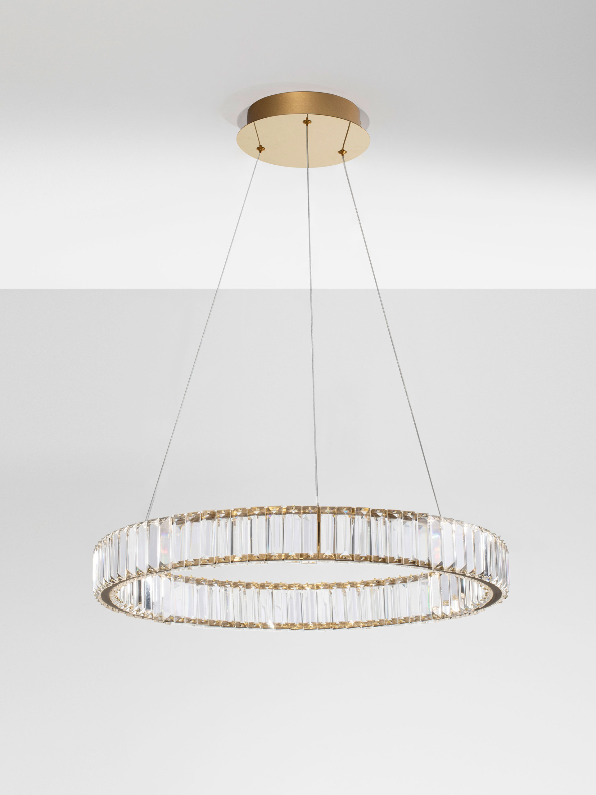 AURELIA | H 150 D 60 cm | 41 W | 3500 K | 2050 lm | IP20 | Gold | Metal/Crystal