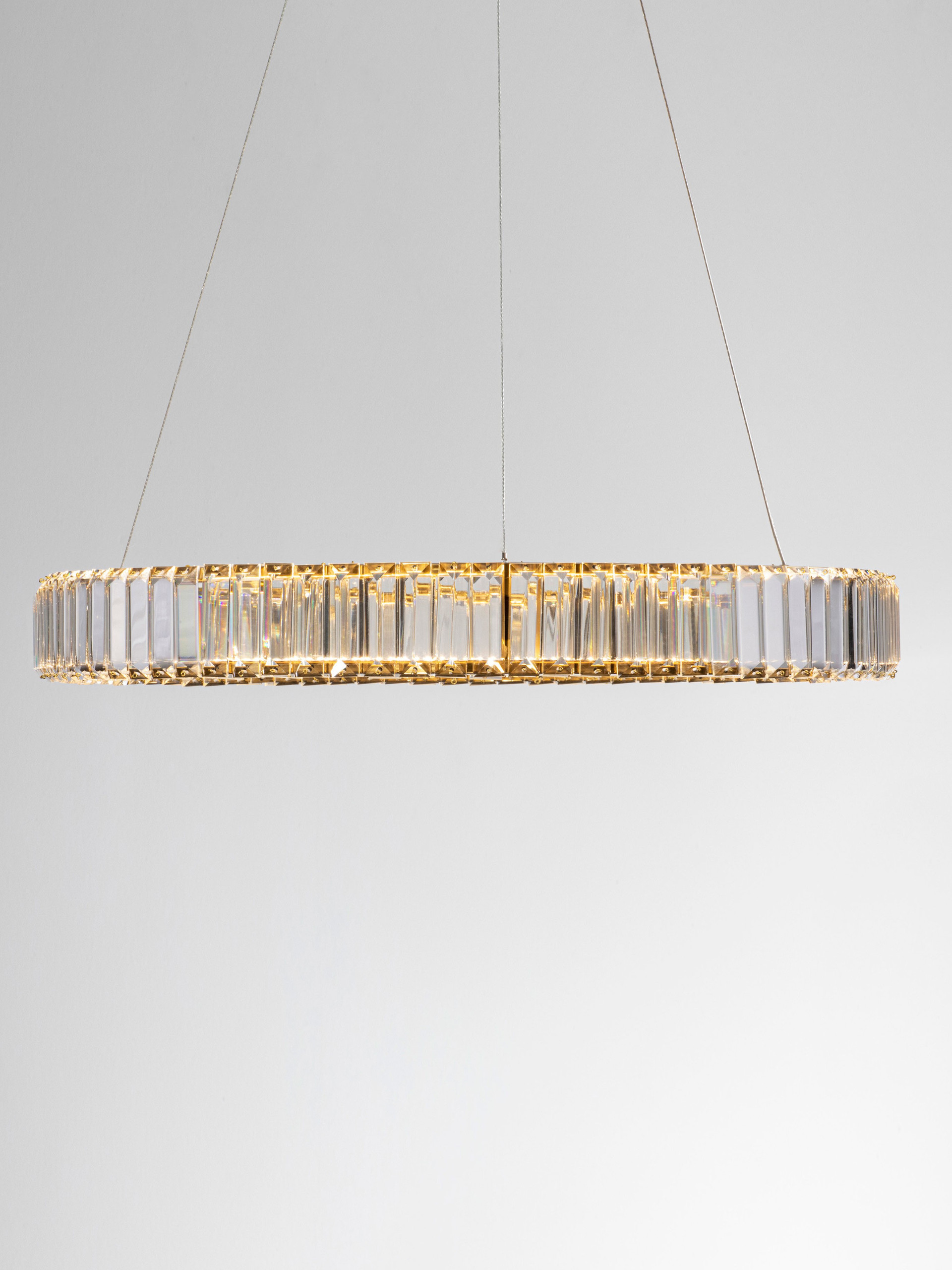 AURELIA | H 150 D 60 cm | 41 W | 3500 K | 2050 lm | IP20 | Gold | Metal/Crystal